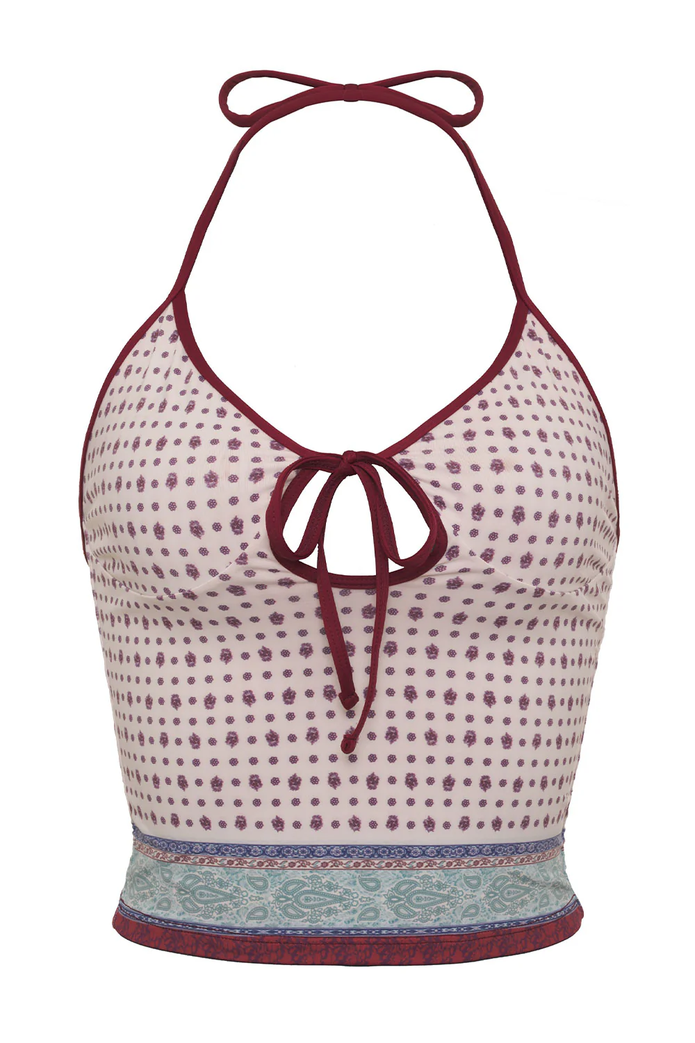 Adriana Halter Tankini Bikini Top - Sand Paisley - Image 5