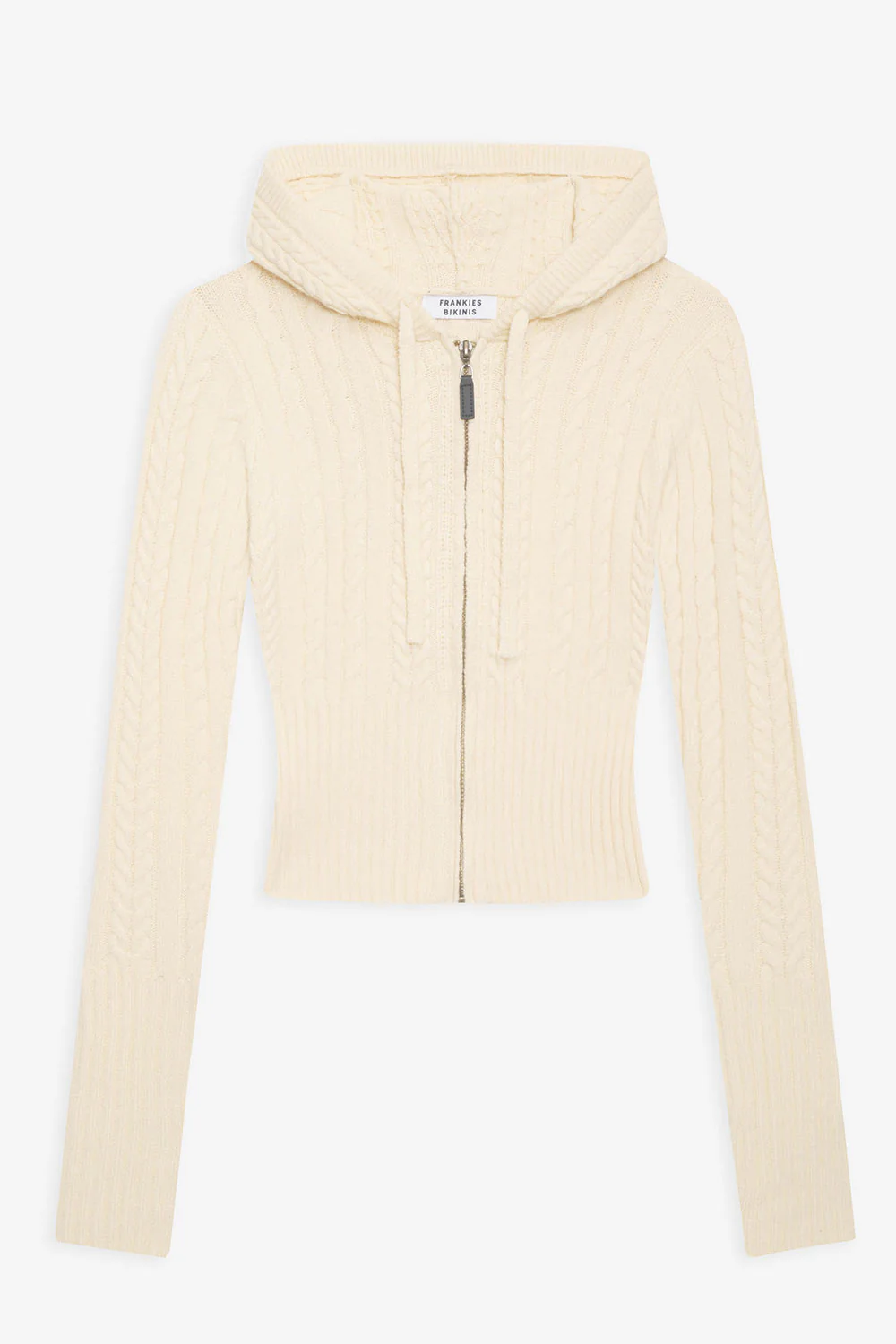 Aimee Cable Cloud Knit Hoodie - French Vanilla - Image 2