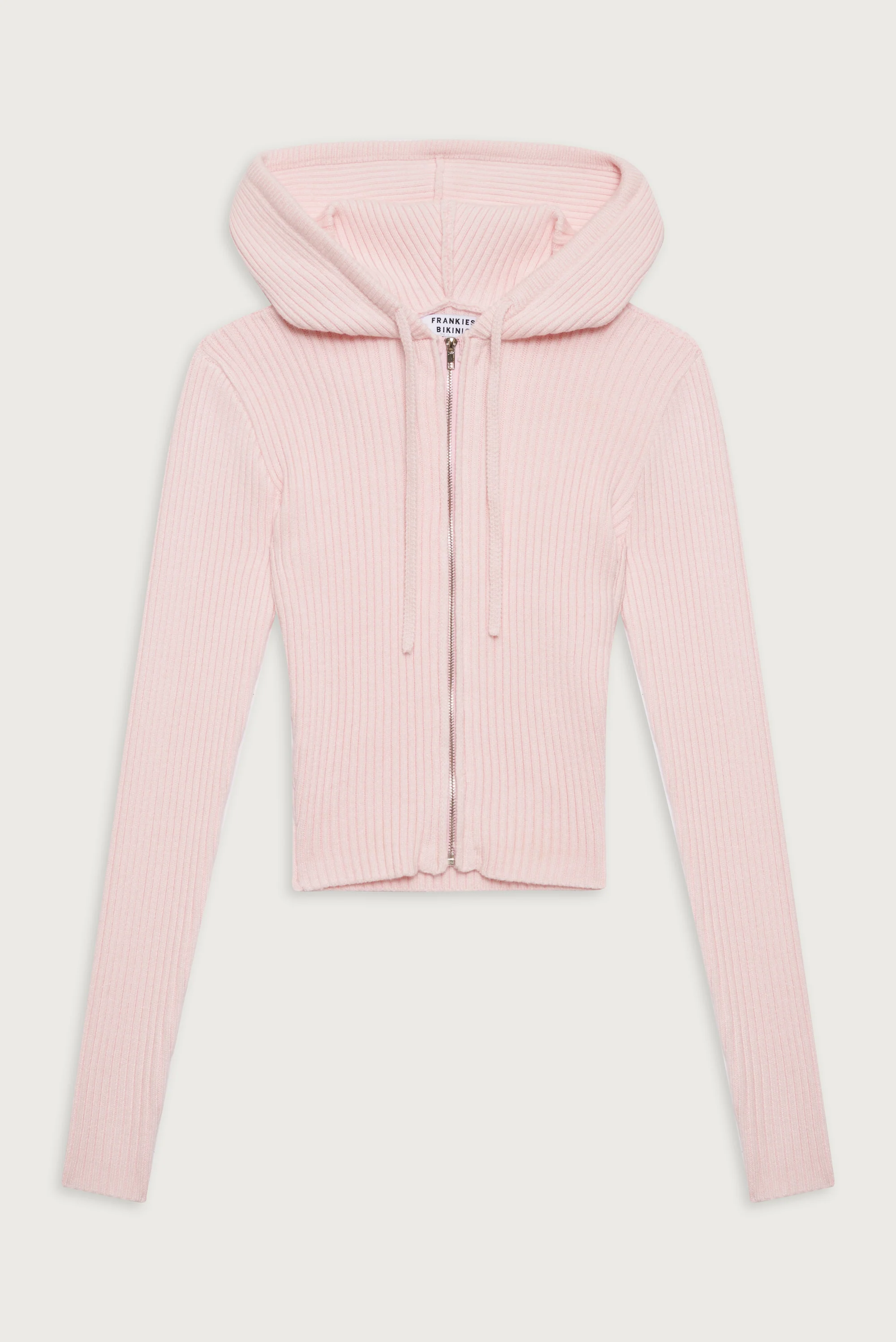 Aimee Ribbed Cloud Knit Hoodie - Rose Quartz - Image 3