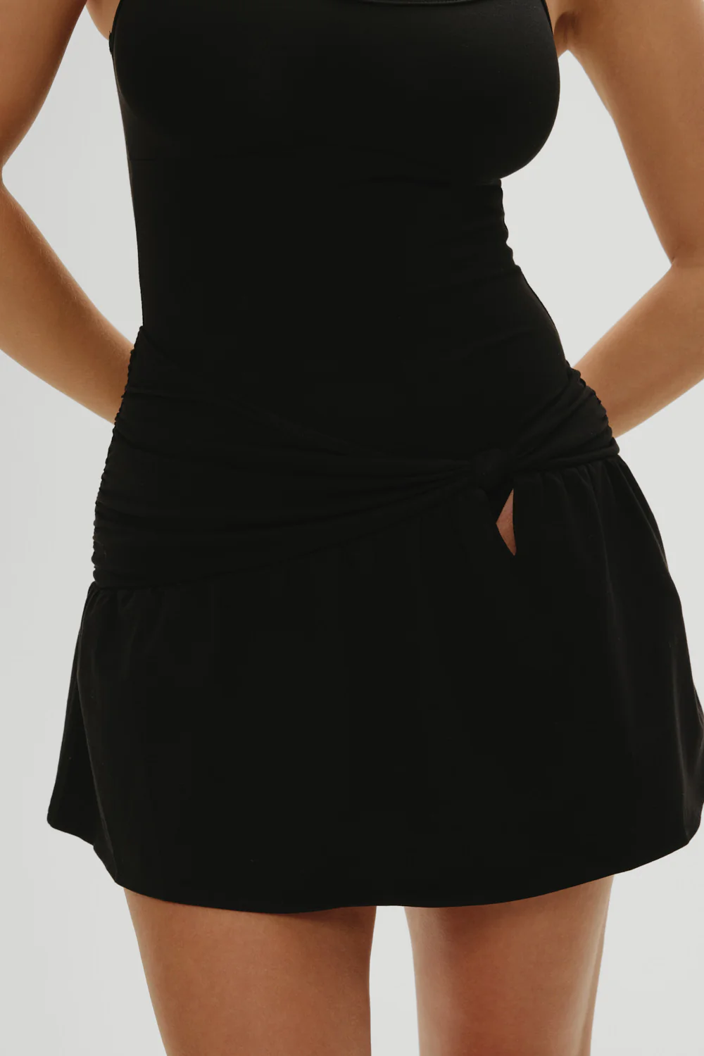 Alia Mini Dress - Black - Image 4