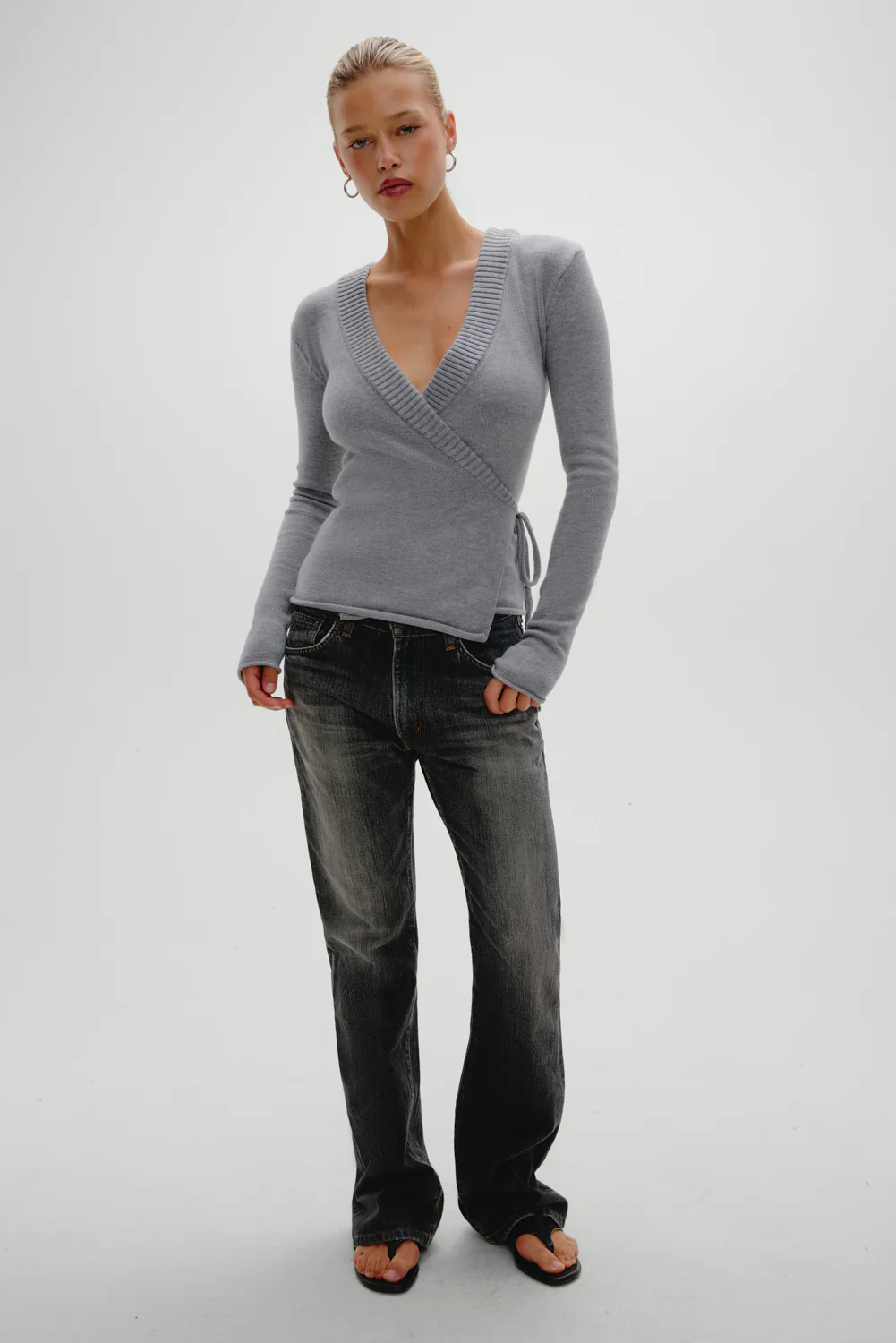 Angel Baby Wrap Knit Sweater - Cloud Cover - Image 5