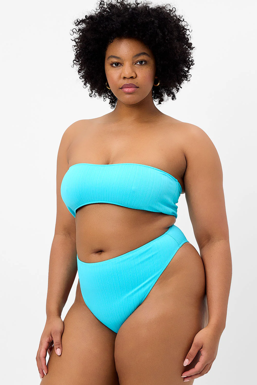 Anne Plissé Full Coverage Bikini Bottom - Aquamarine - Image 3
