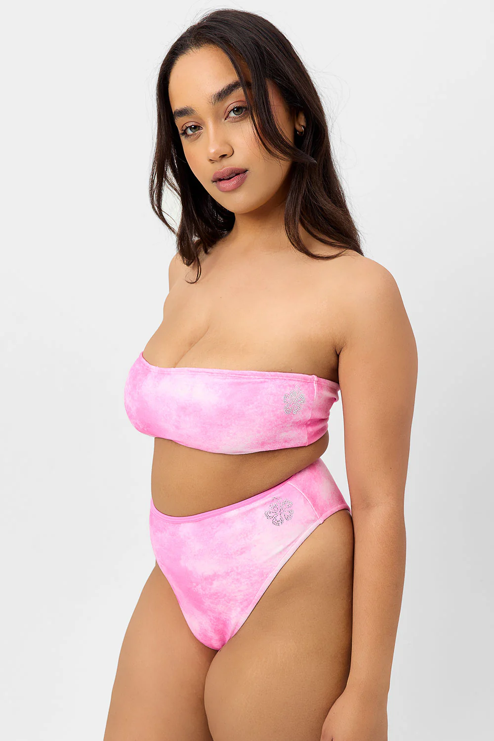Anne Terry Full Coverage Bikini Bottom - Distorted Pink Dye - Image 3