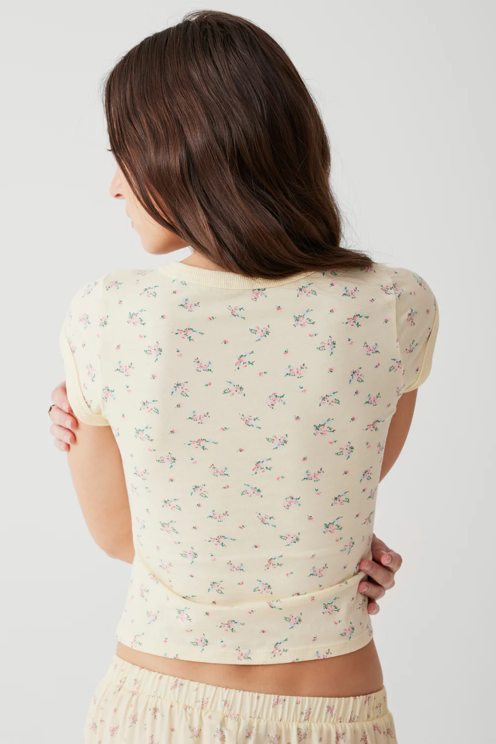 Archie Floral Cotton Tee - Buttercup Bouquet - Image 2
