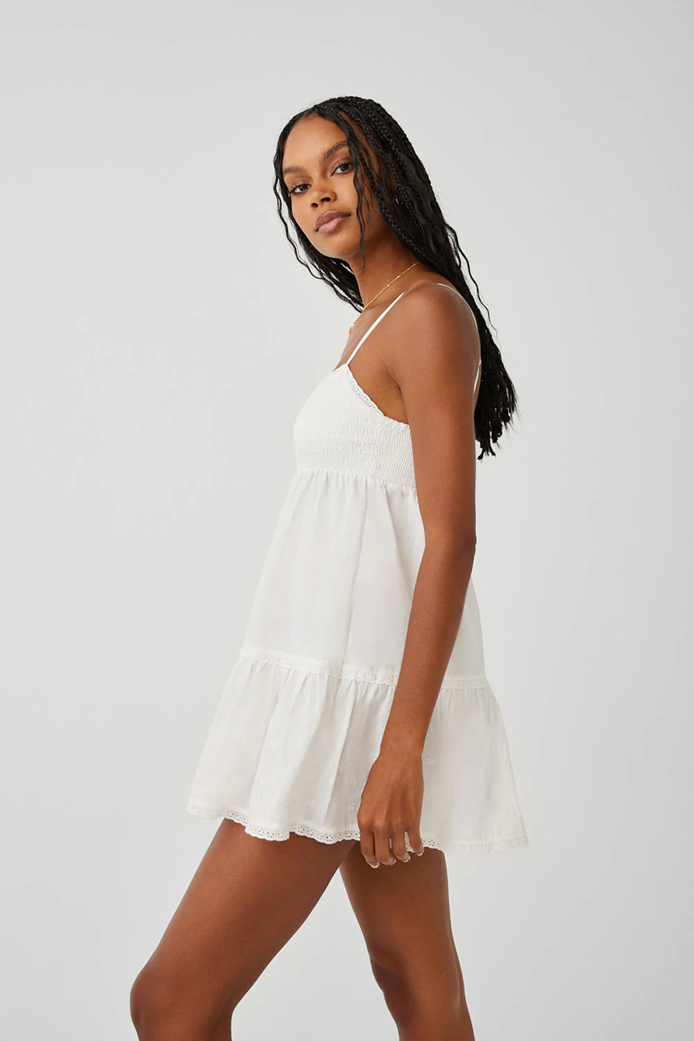 Baby Embroidered Mini Dress - White - Image 3