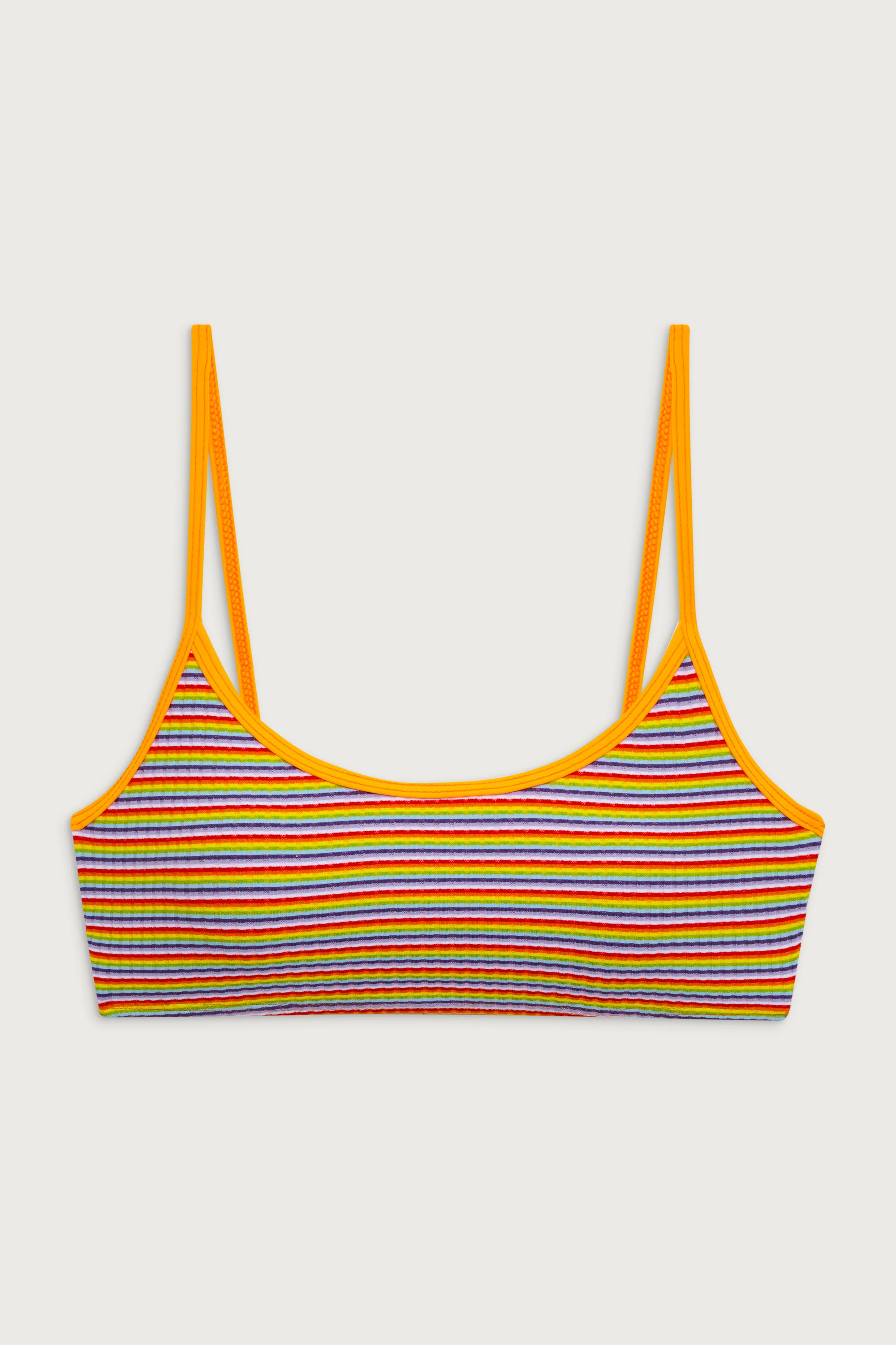 Bay View Striped Bralette Bikini Top - Hawaiian Sky - Image 3