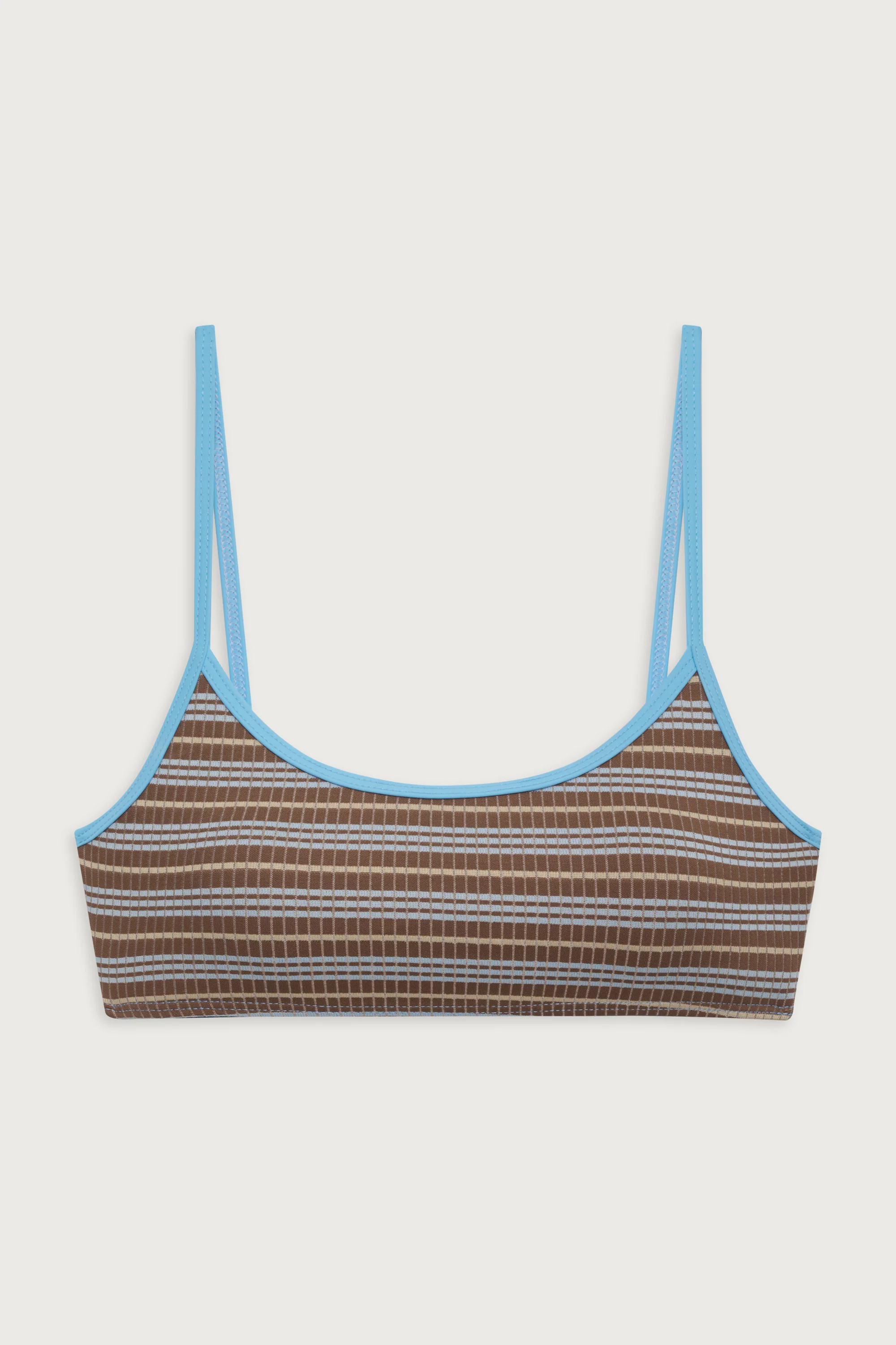 Bay View Striped Bralette Bikini Top - Ocean Stone - Image 3