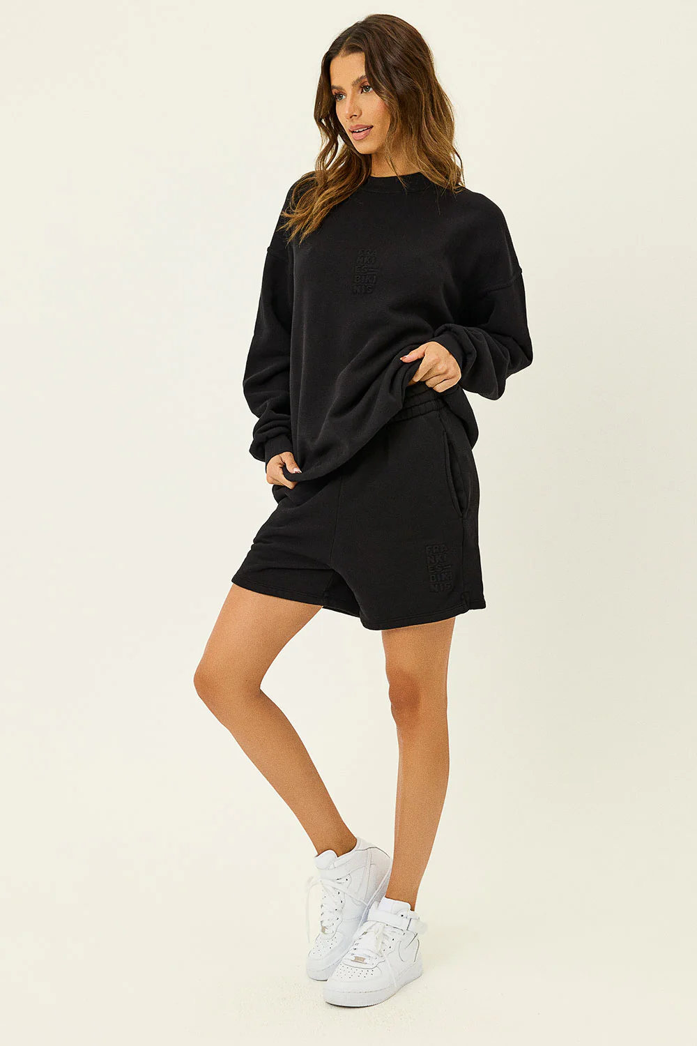 Bennie Oversized Crewneck Sweatshirt - Black - Image 4