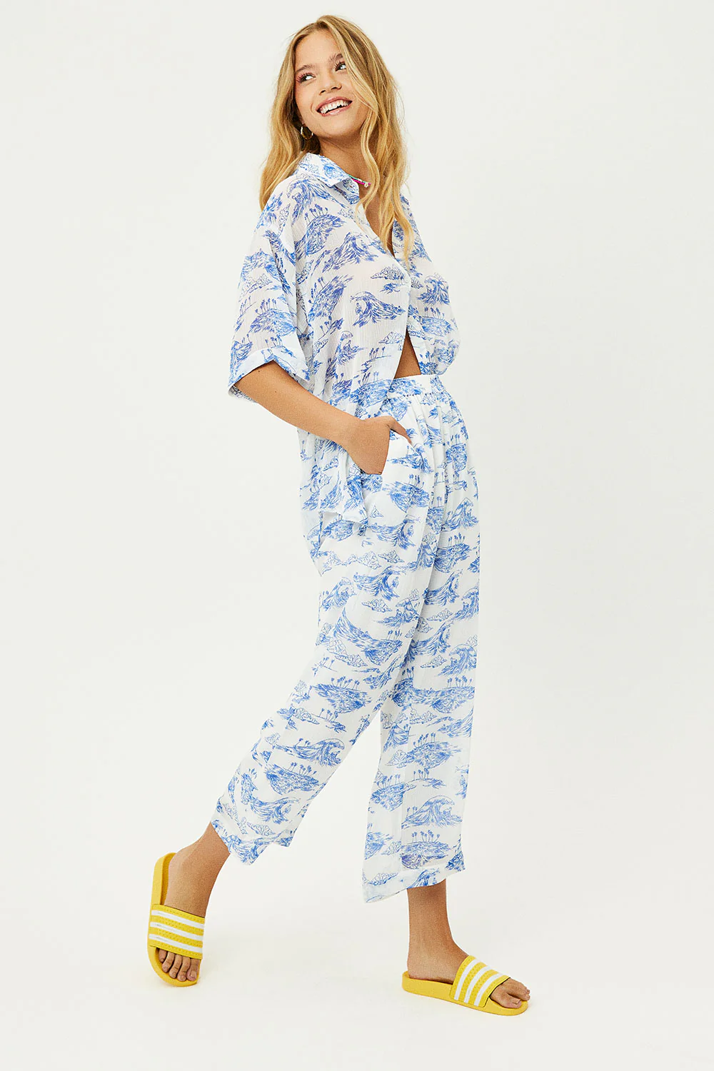 Bianca Low Rise Wide Leg Pant - Surfer Dude - Image 2