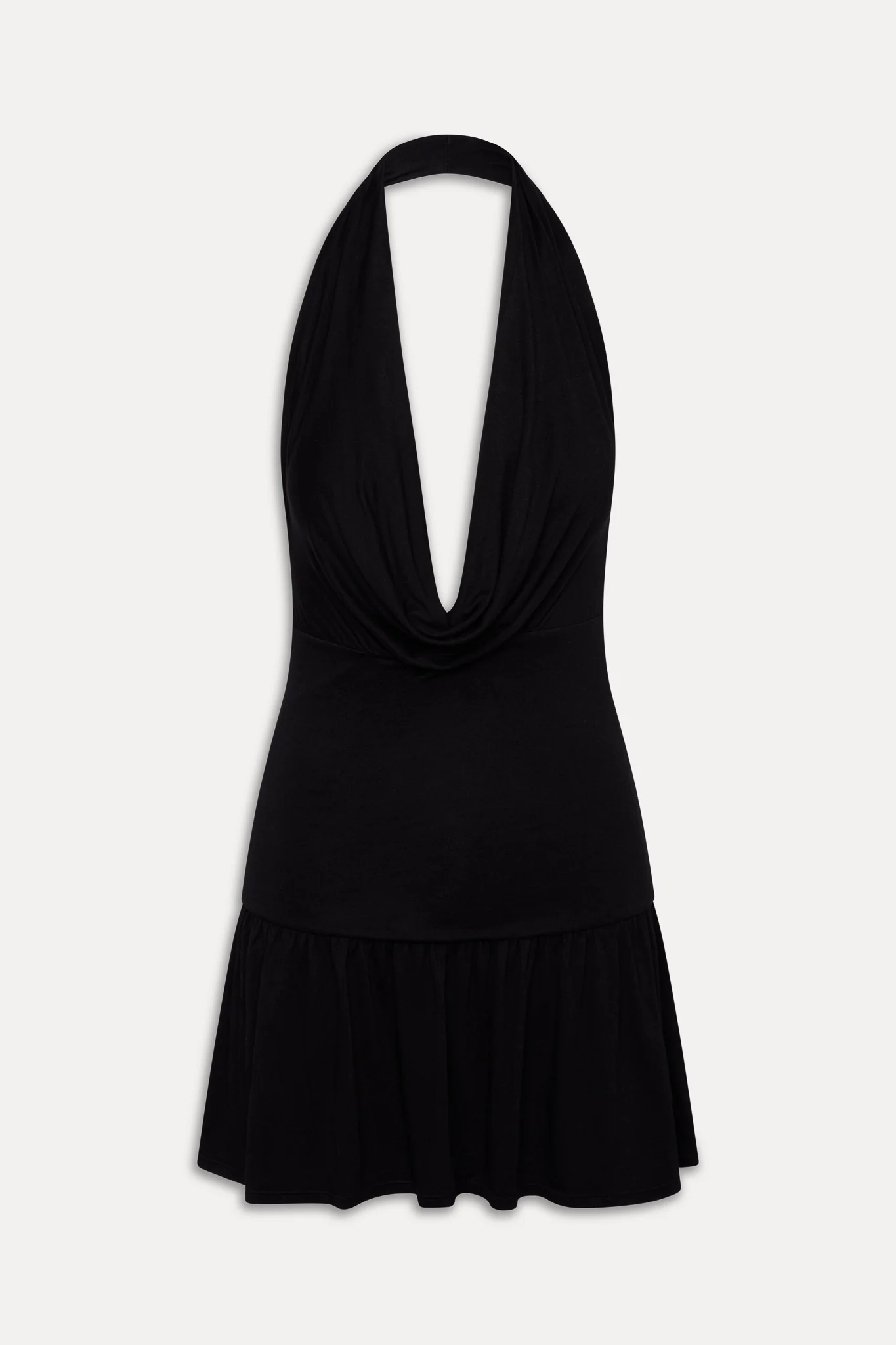 Bowery Cowl Neck Mini Dress - Black - Image 3