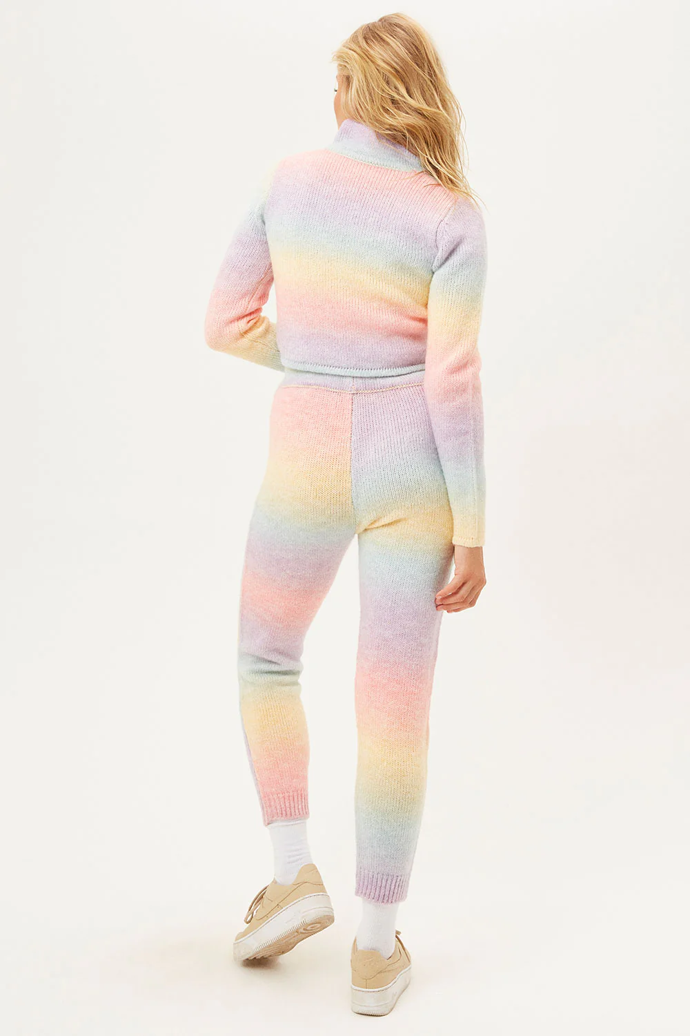 Bowie Cropped Knit Sweater - Cotton Candy - Image 3