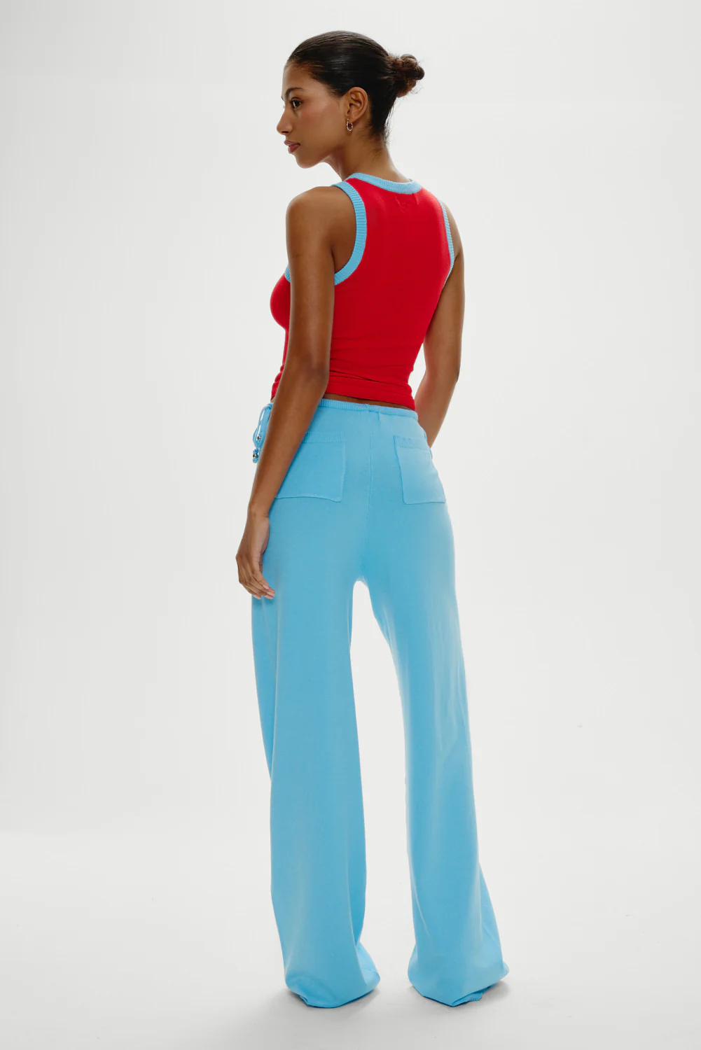 Breeze Low Rise Knit Pants - Blue Vanilla