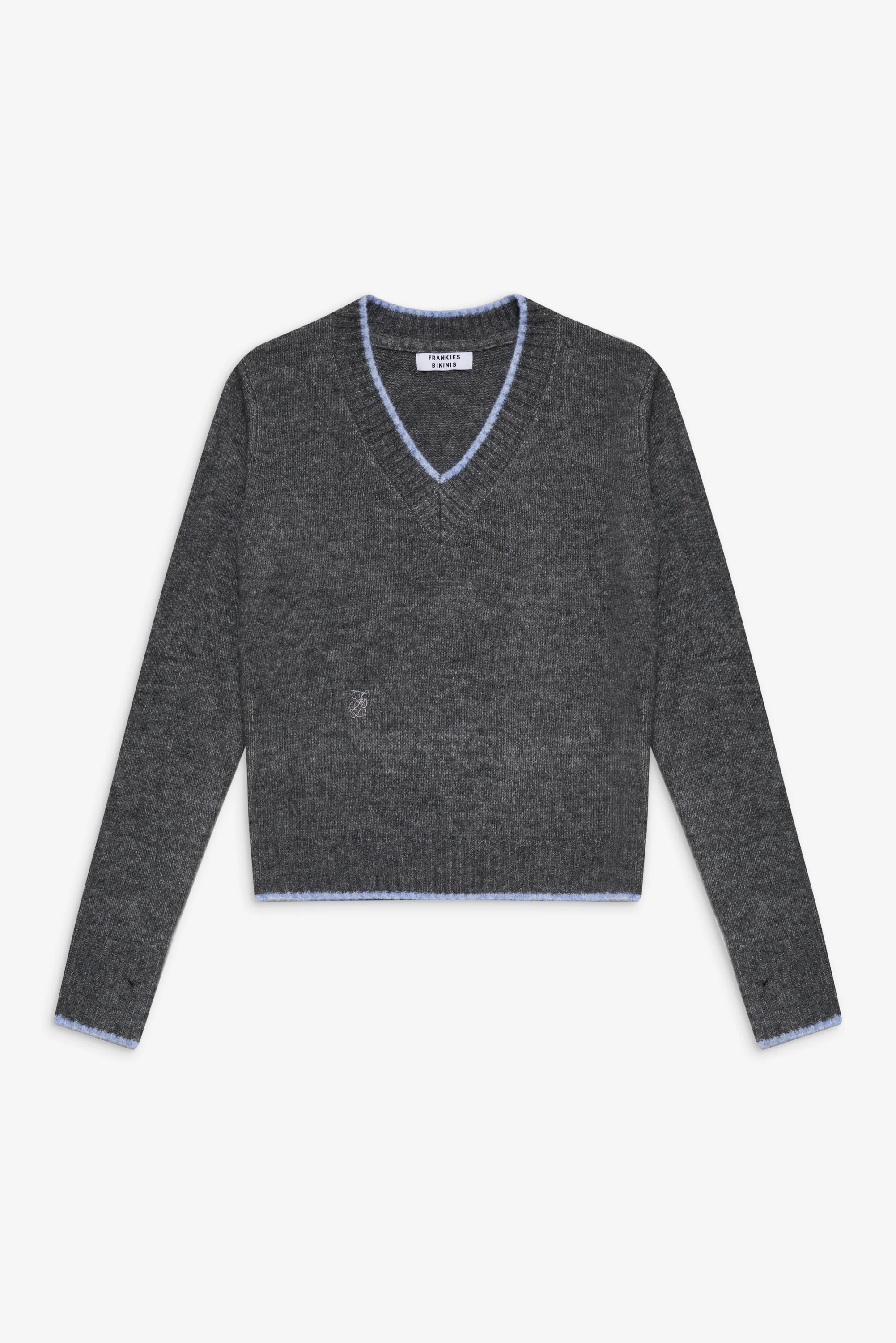 Brentwood V Neck Sweater - Winter Sky - Image 3