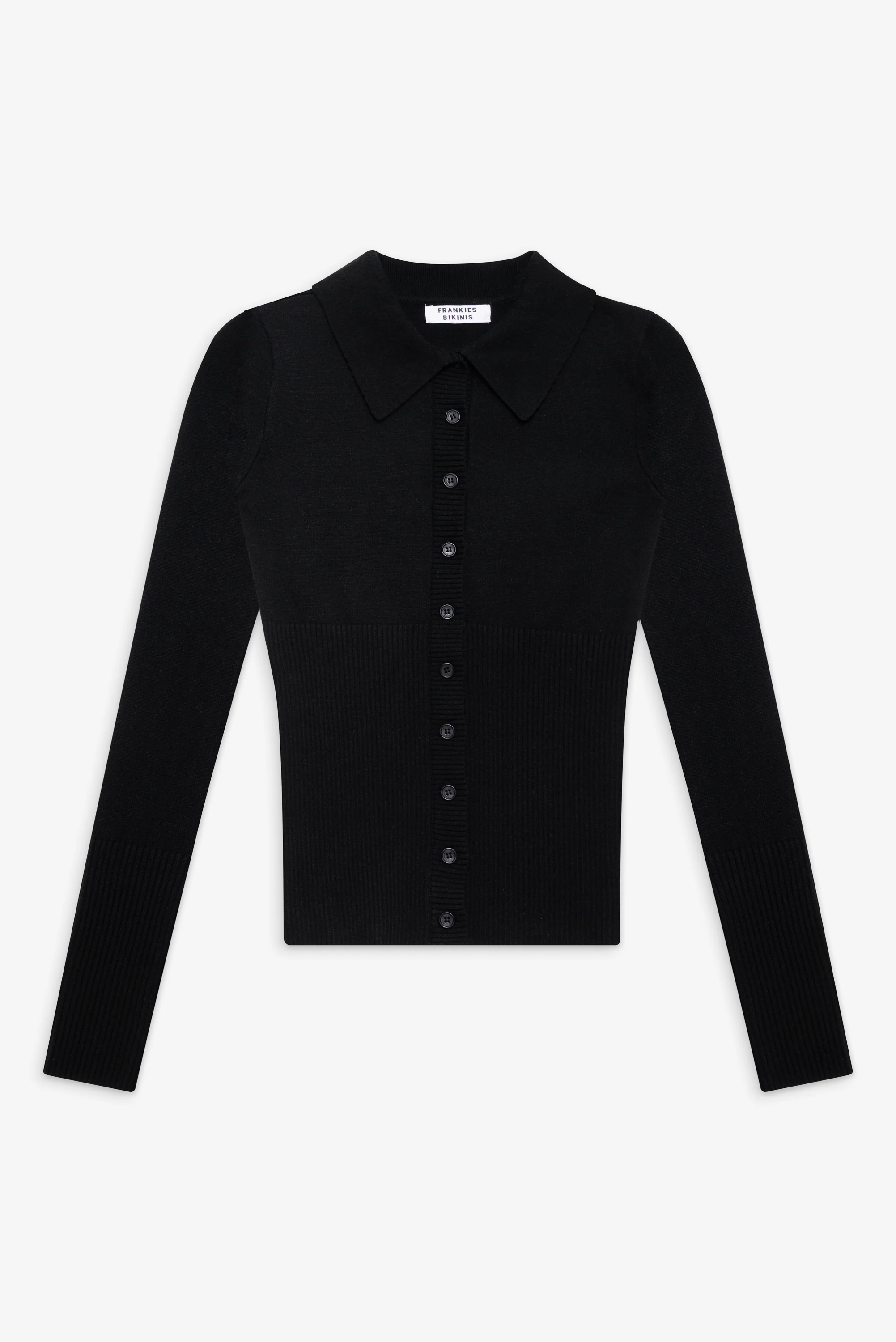 Brooks Button Up Sweater - Black - Image 3