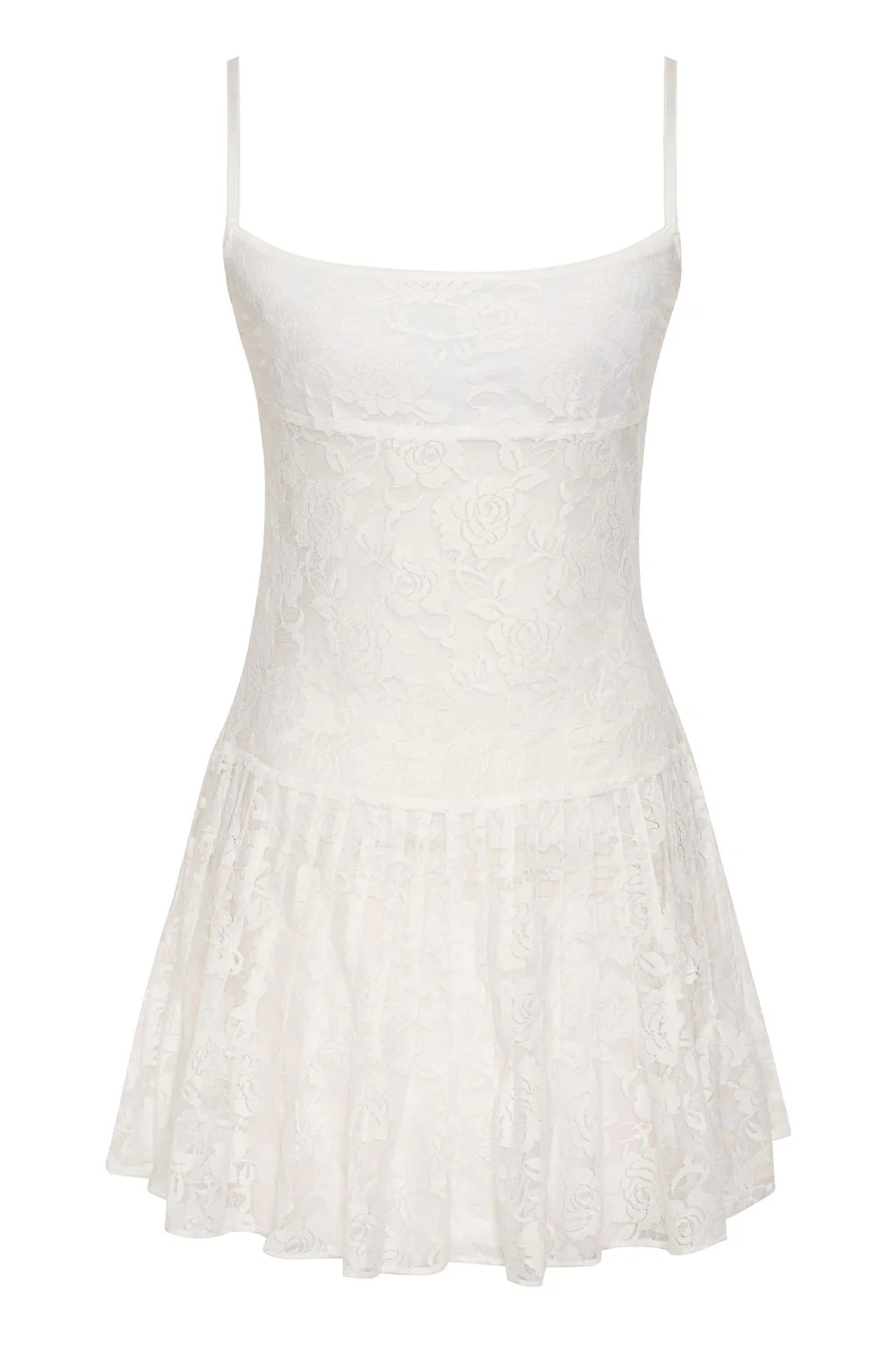 Carlotta Lace Mini Dress - White - Image 7