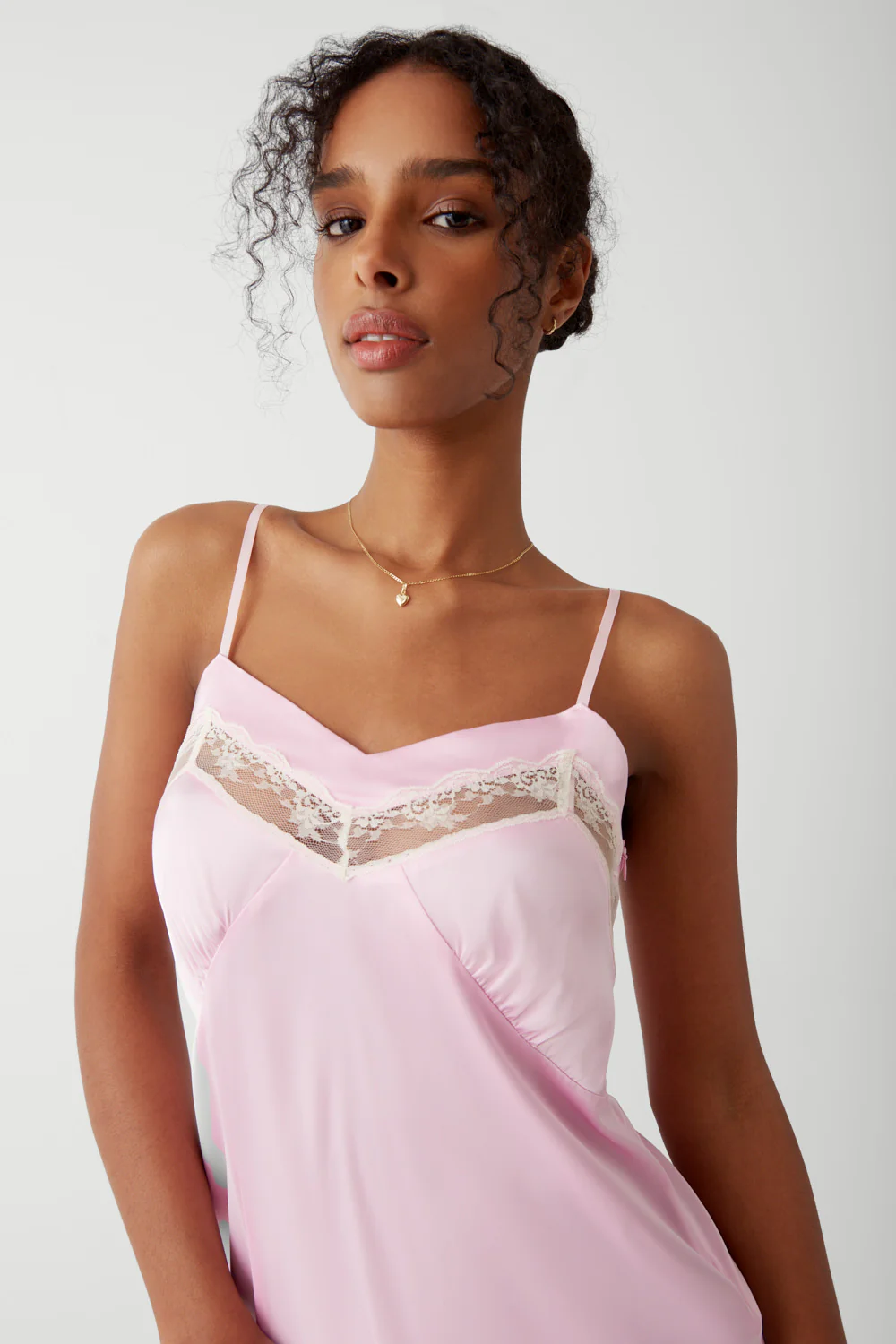Carson Satin Mini Dress - English Rose - Image 5