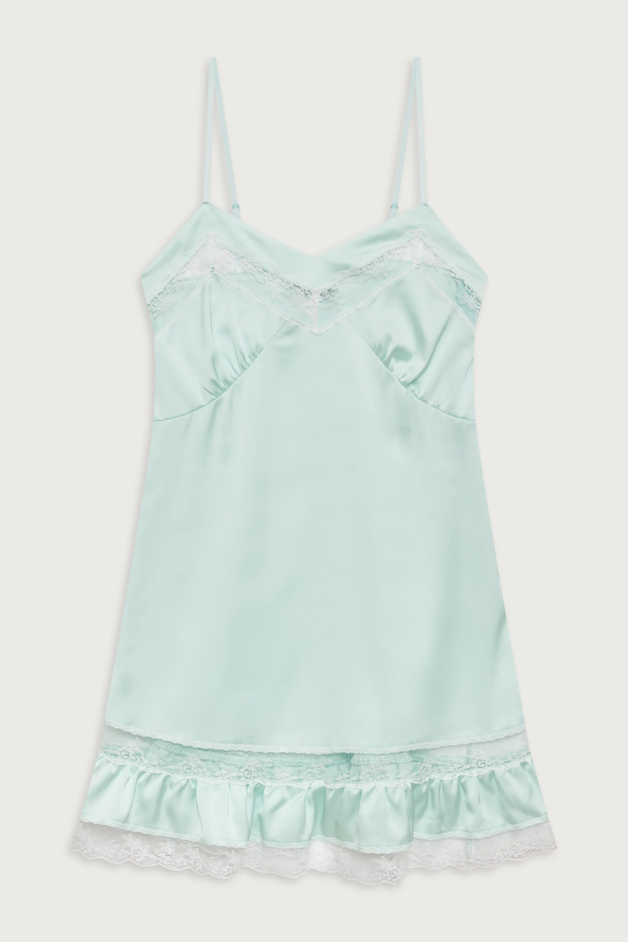 Carson Satin Mini Dress - Pistachio - Image 3