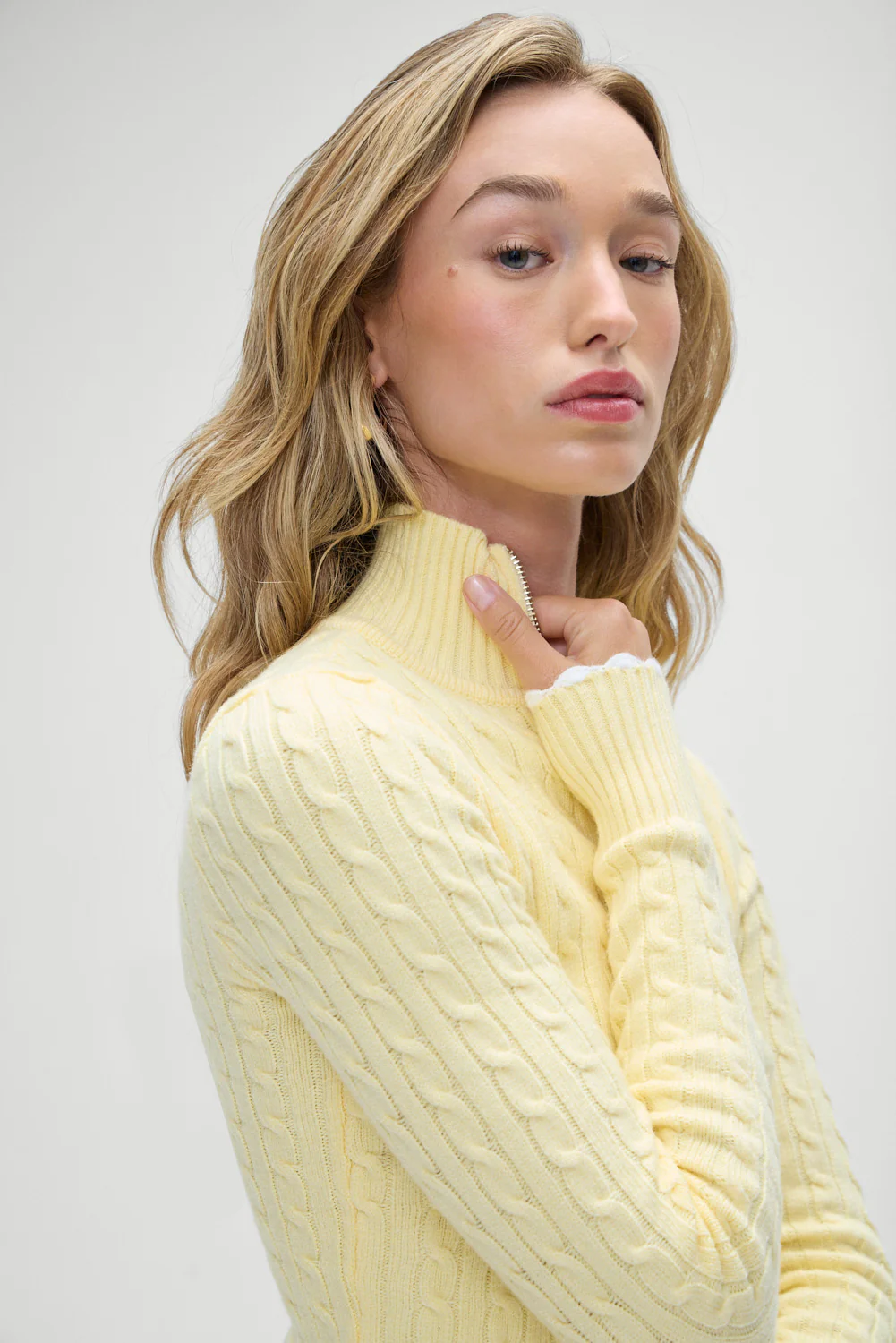 Carter Cable Knit Sweater - Vanilla Sugar - Image 4