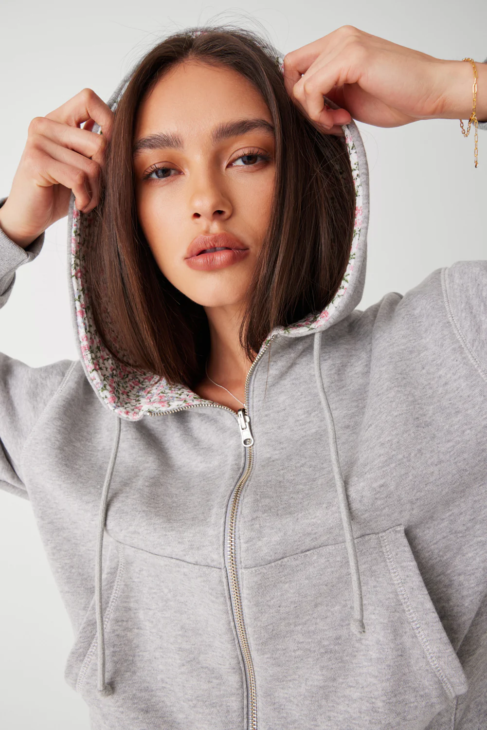Casper Zip Up Hoodie - Heather Grey / Baby Blanket - Image 4