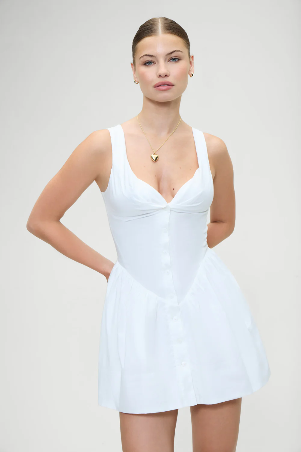 Charlotte Corset  Mini Dress - White - Image 2
