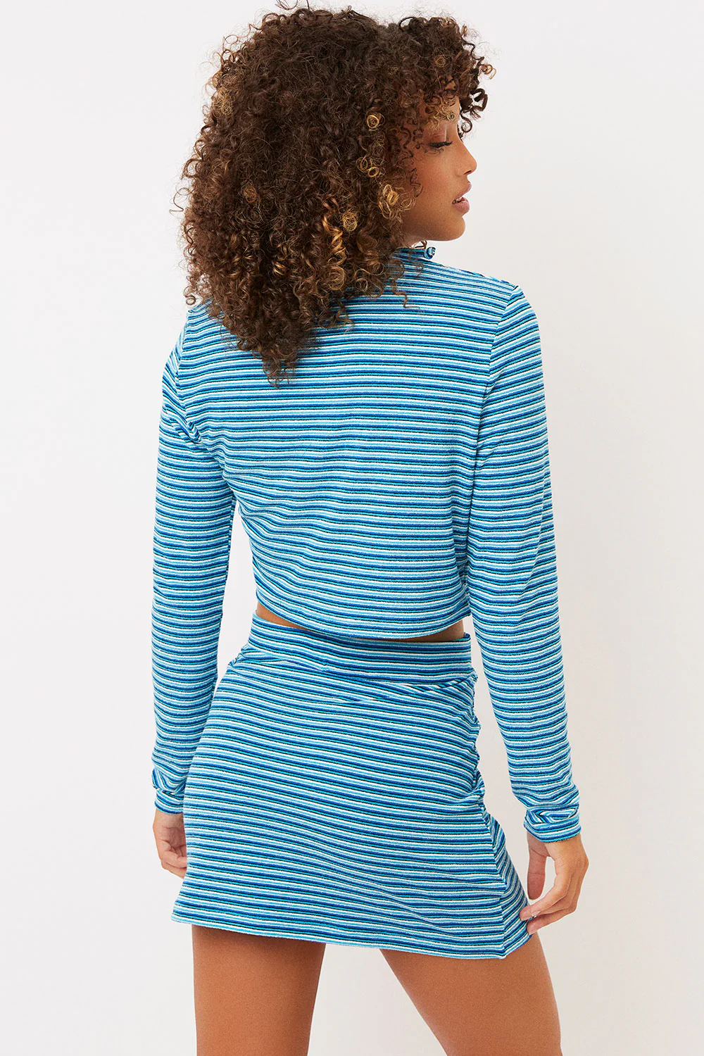 Cheri Terry Cardigan Sweater - Positano Stripe - Image 4