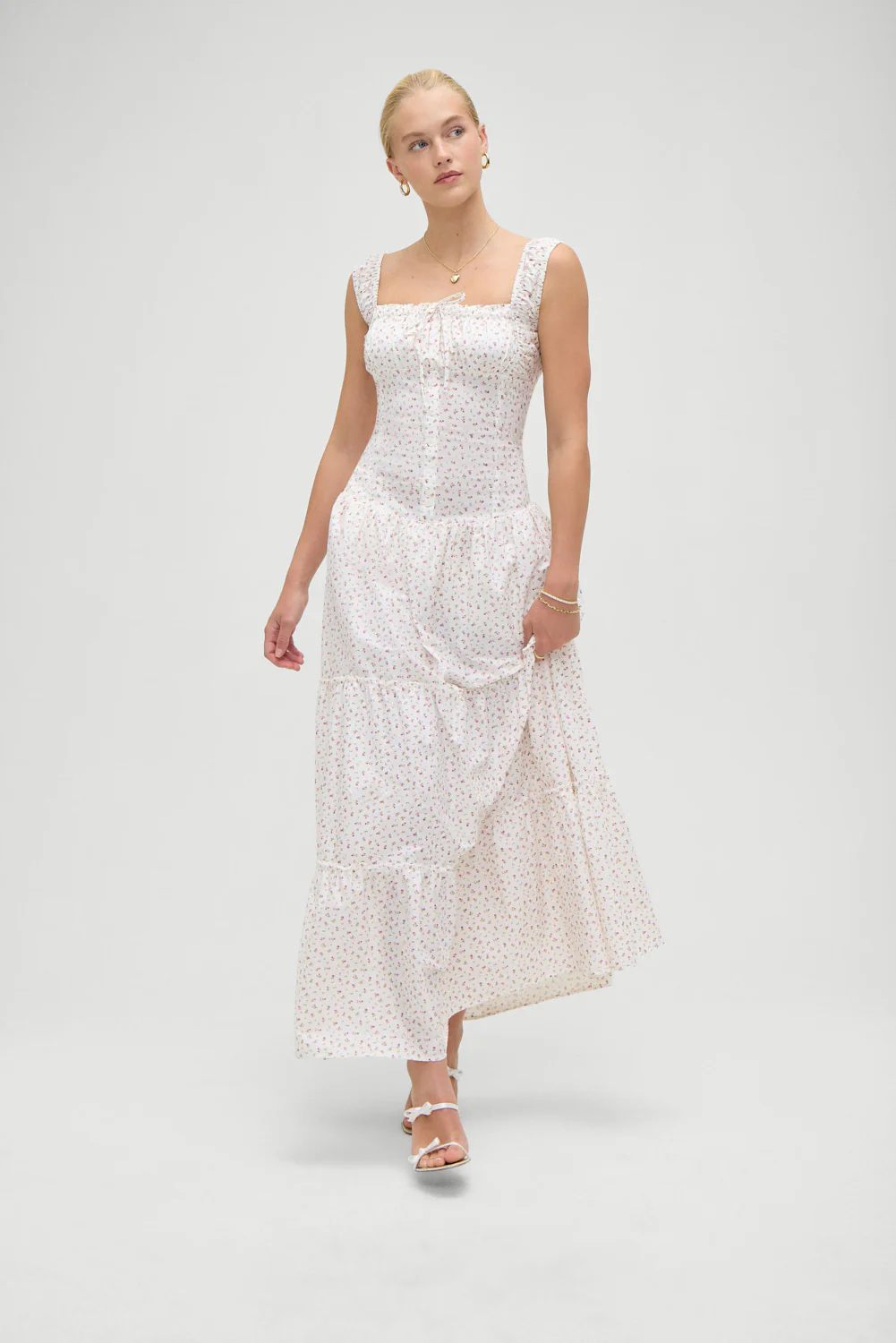 Christabelle Floral Ruffle Maxi Dress - Tea Party - Image 7