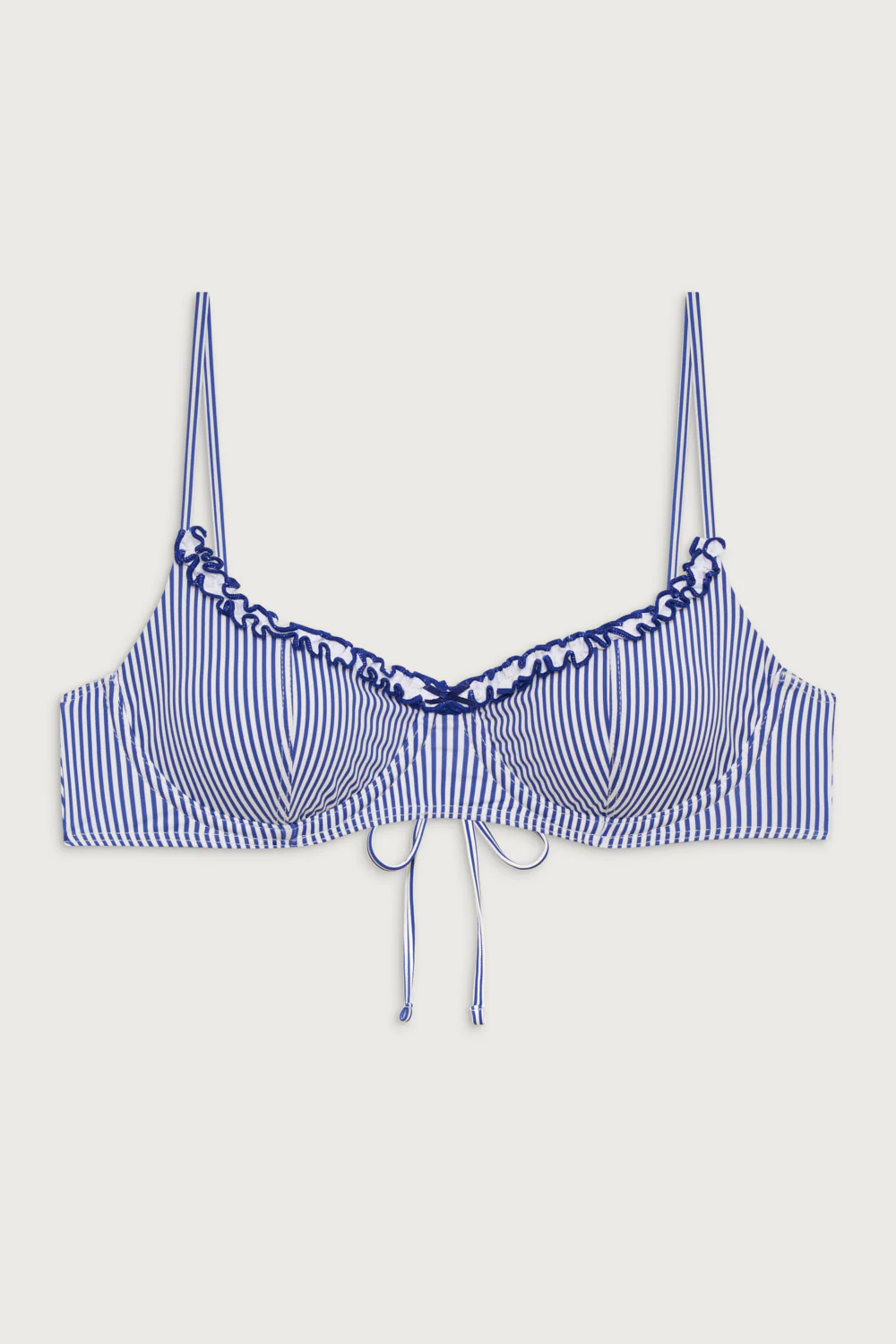 Cola Striped Underwire Bikini Top - Ocean Stripe - Image 3