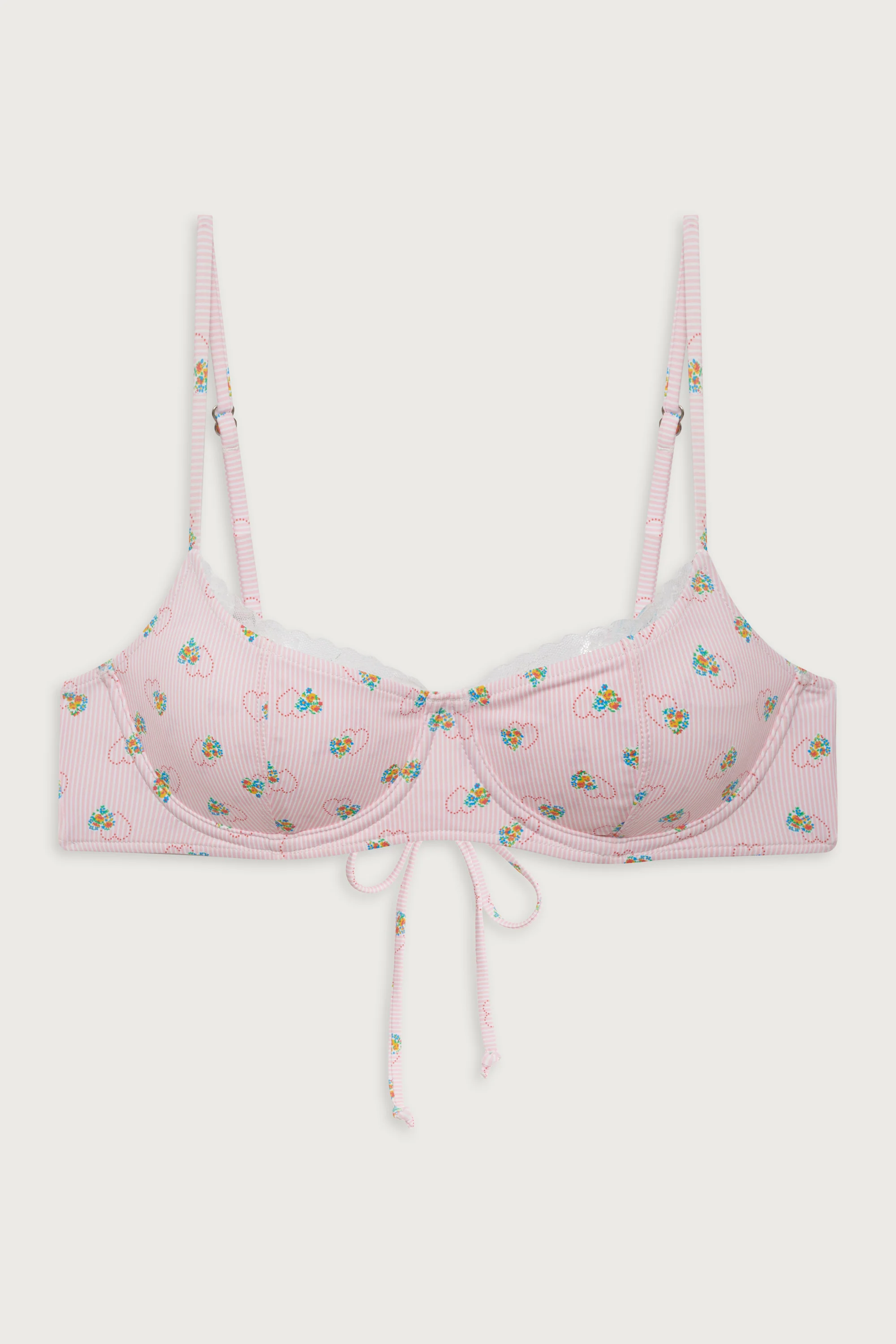 Cola Underwire Balconette Bikini Top - Sweetheart Stripe - Image 2