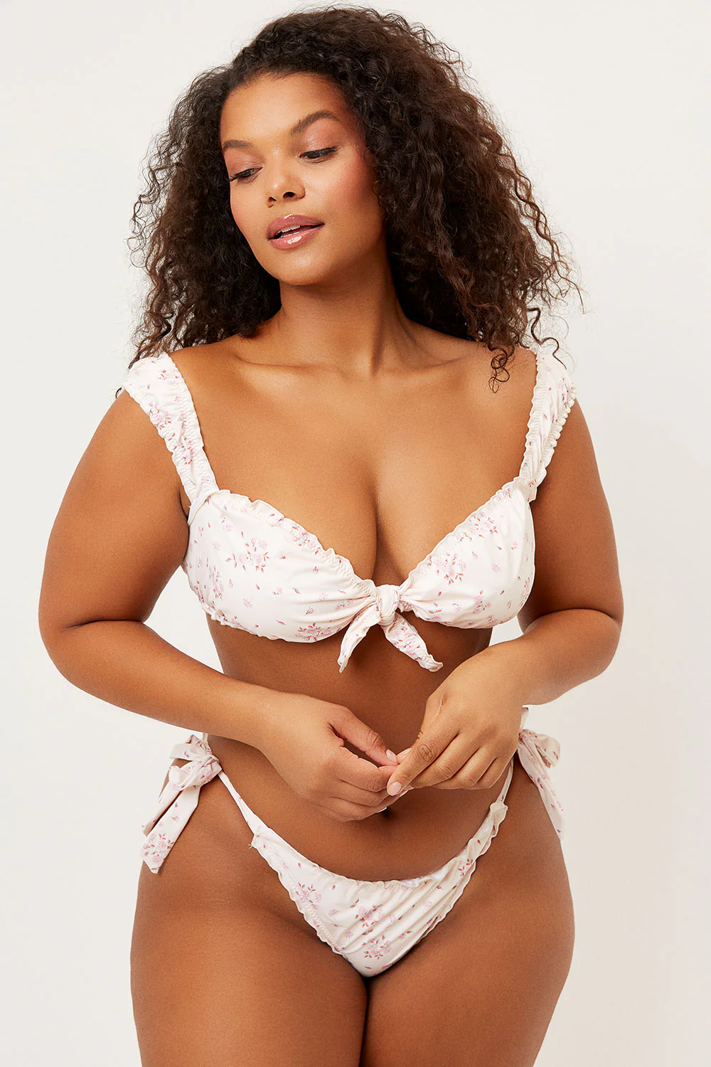 Colby Cheeky Ruched Bikini Bottom - Sweet Rose - Image 3