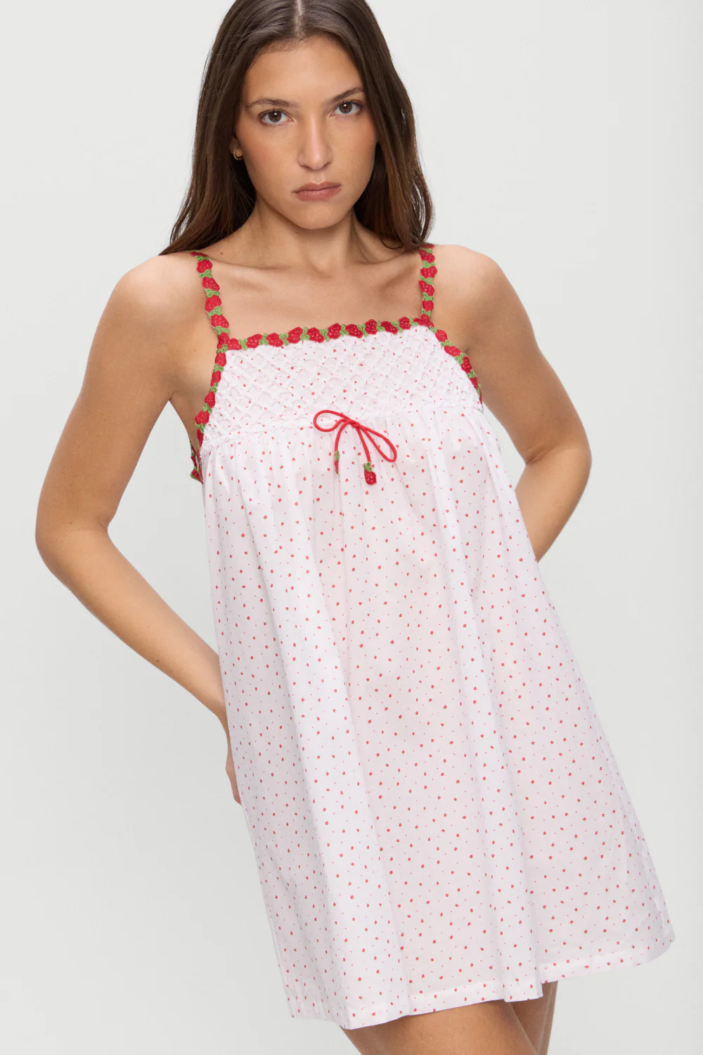 Coppola Cotton Babydoll Dress - Tiny Berry - Image 6