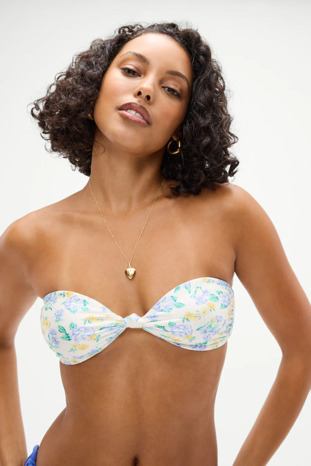 Crescent Shine Bandeau Bikini Top - Coastal Floral - Image 2