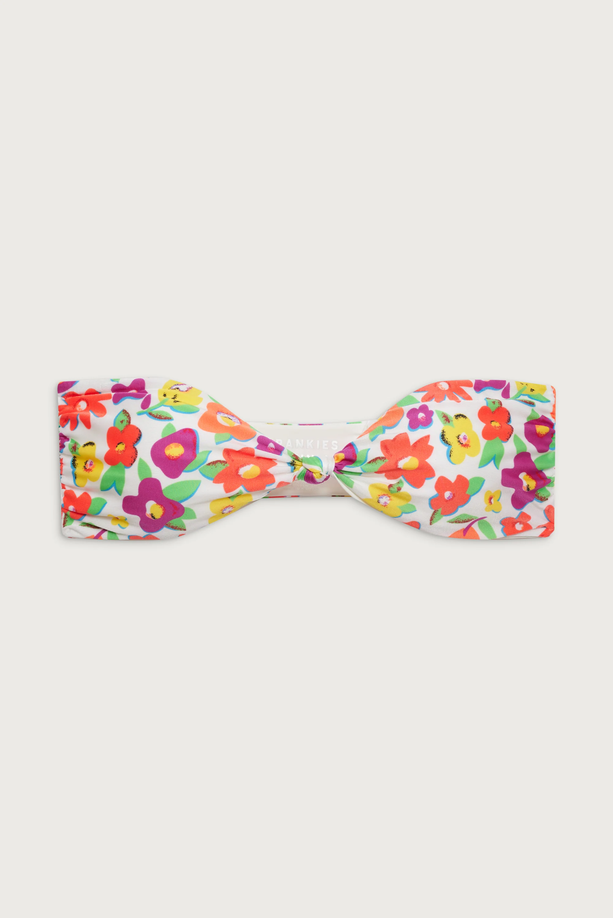 Crescent Shine Bandeau Bikini Top - French Flowers - Image 3