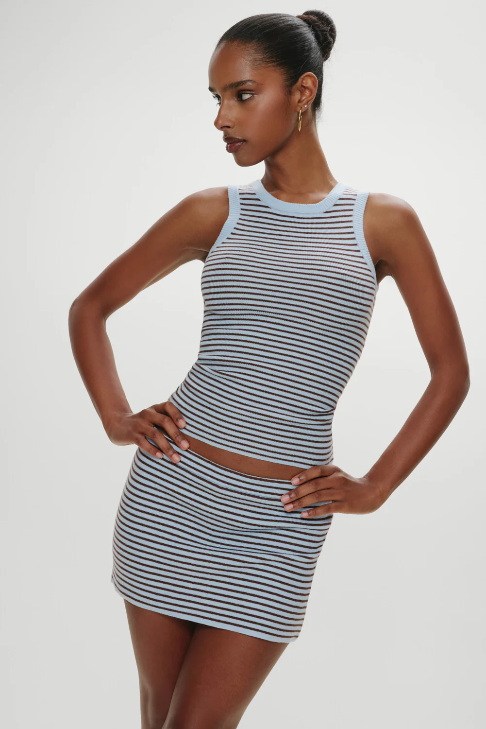 Cuddle Knit Tank Top - Montauk Stripe - Image 4