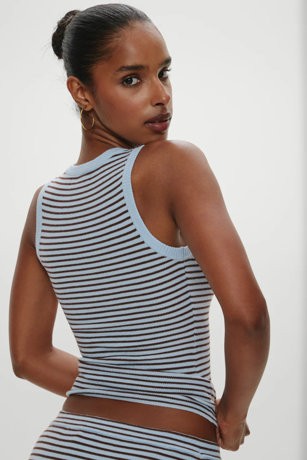 Cuddle Knit Tank Top - Montauk Stripe - Image 5