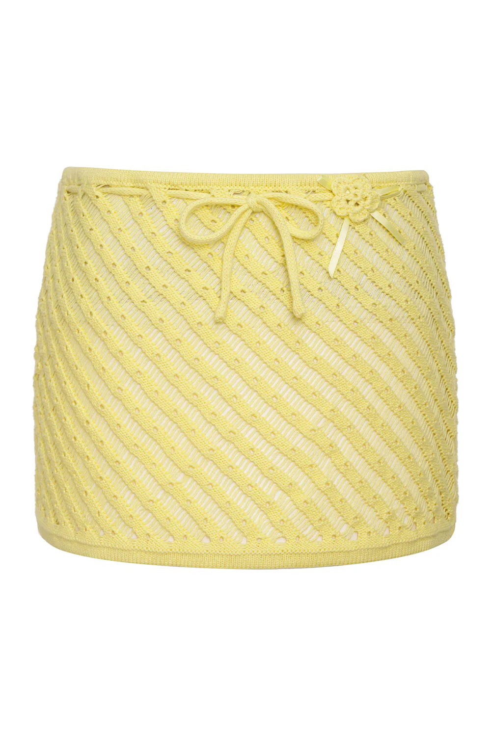 Daffodil Crochet Mini Skirt - Honey Butter - Image 7