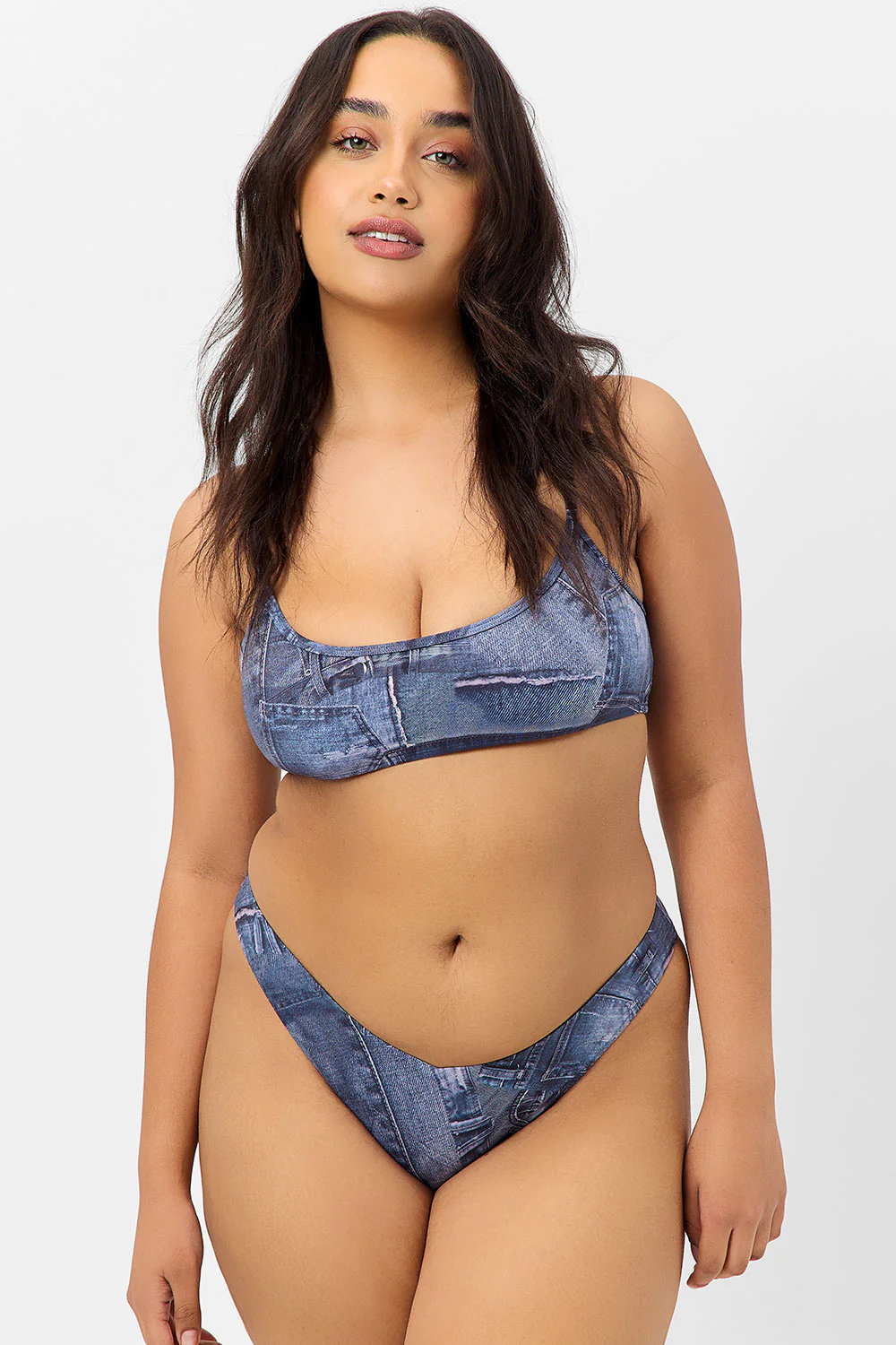 Dallas Bralette Bikini Top - Blue Jean - Image 2