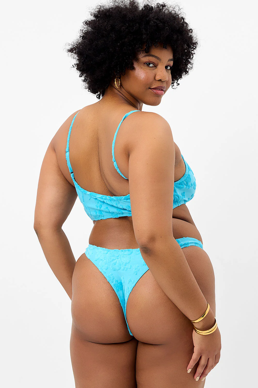 Dallas Terry Bralette Bikini Top - Blue Isle - Image 3