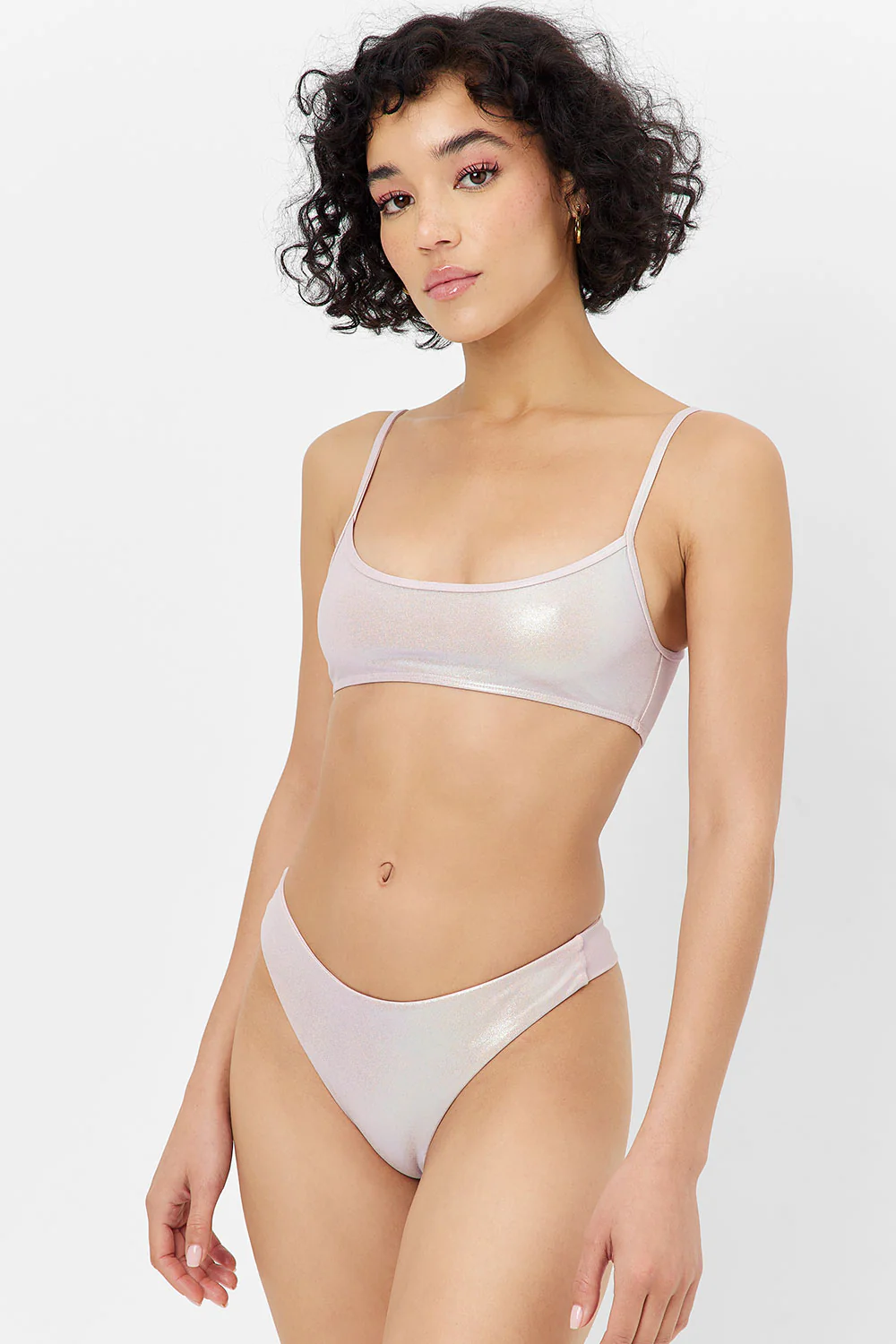 Dawson Iridescent Cheeky Bikini Bottom - Gilded Angel - Image 2