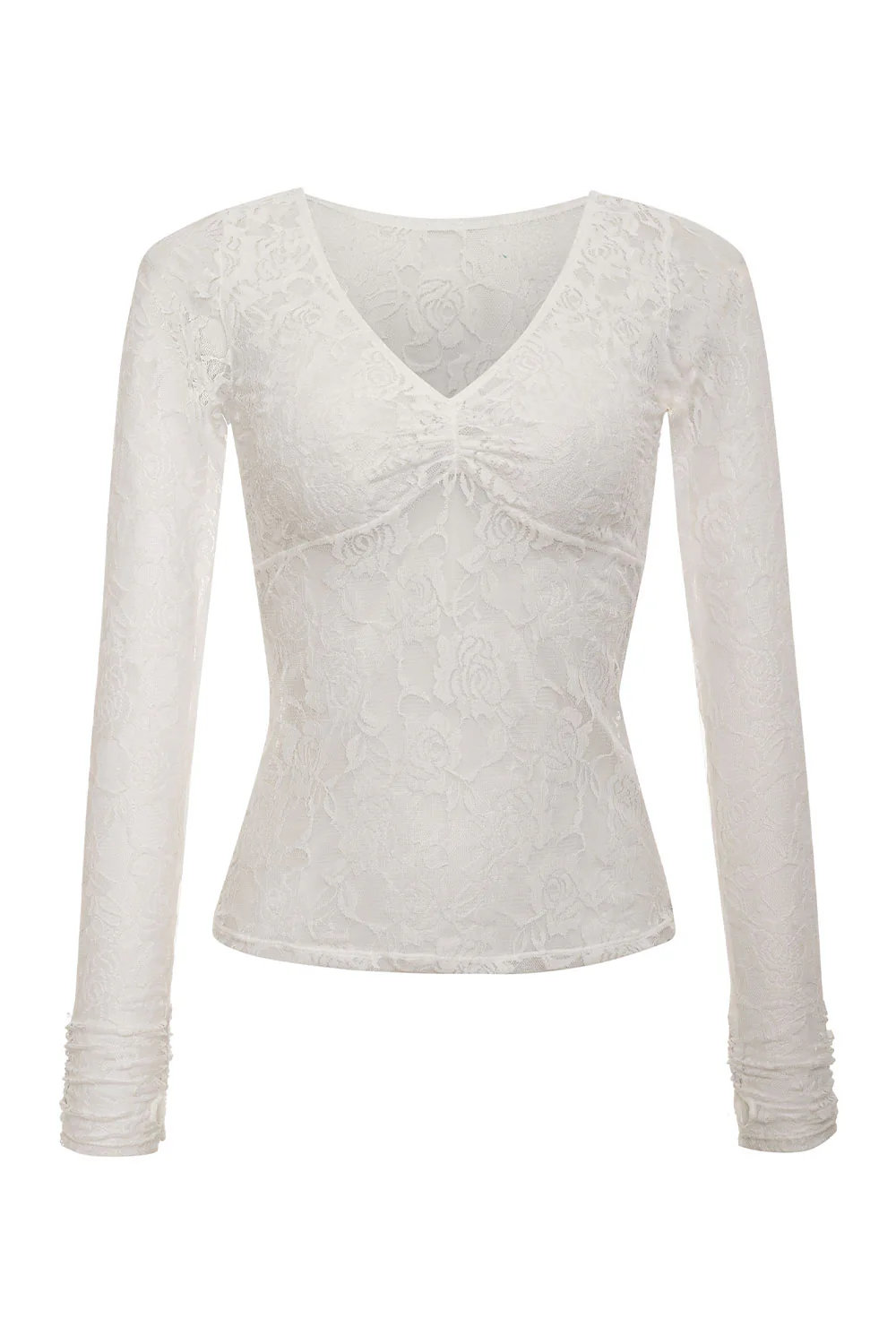 Day Lace Long Sleeve Shirt - White - Image 7