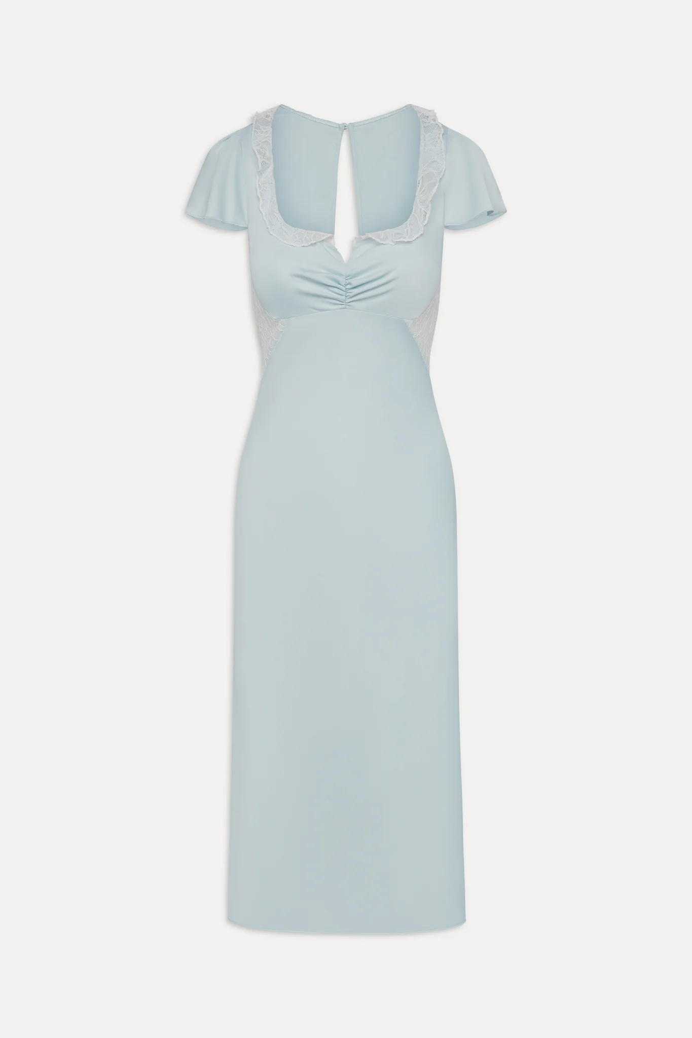 Delicate Lace Midi Dress - Angel's Breath - Image 3