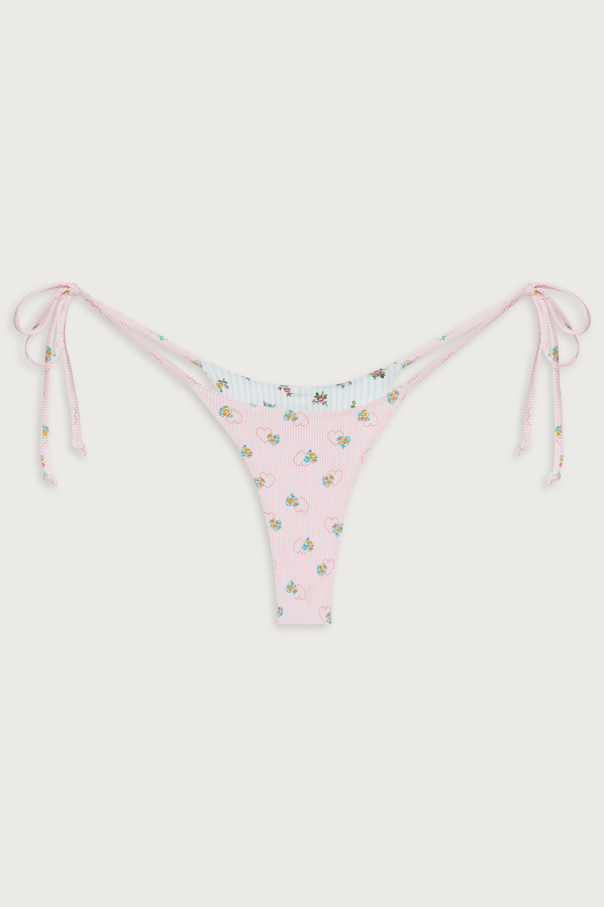 Divine Reversible Skimpy Bikini Bottom - Sweetheart Stripe - Image 3