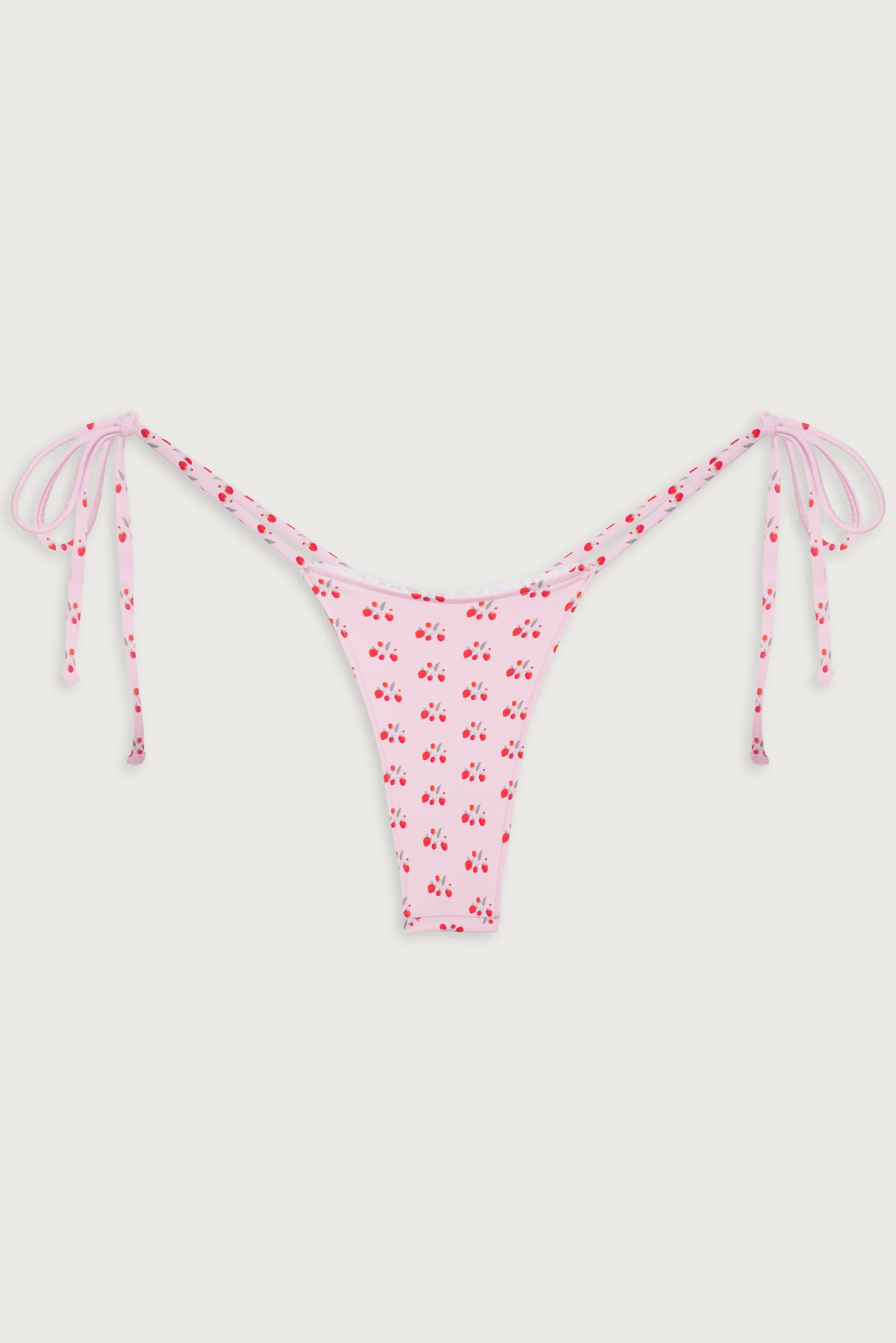 Divine Tie Side Skimpy Bikini Bottom - Baby Berry - Image 2