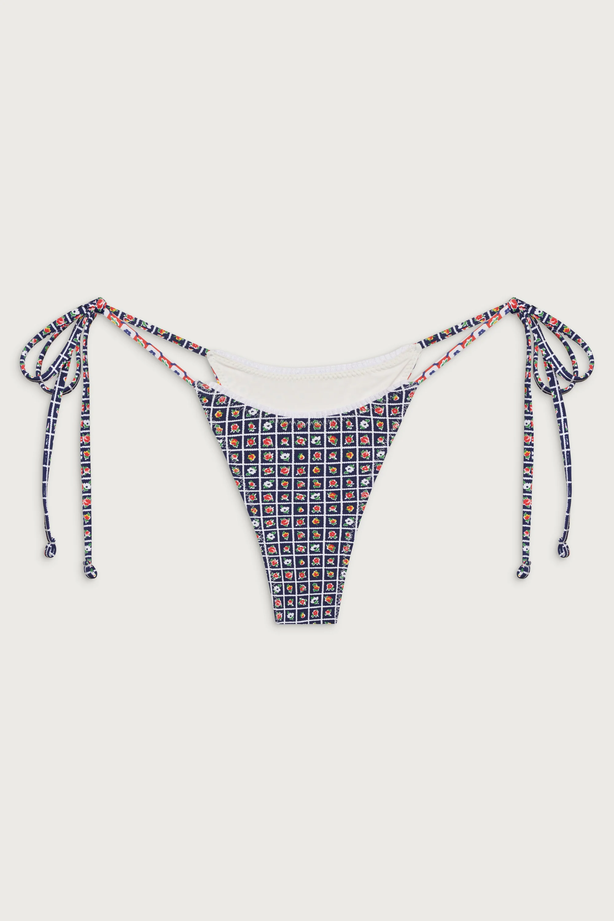 Divine Tie Side Skimpy Bikini Bottom - Farmhouse Florals - Image 3