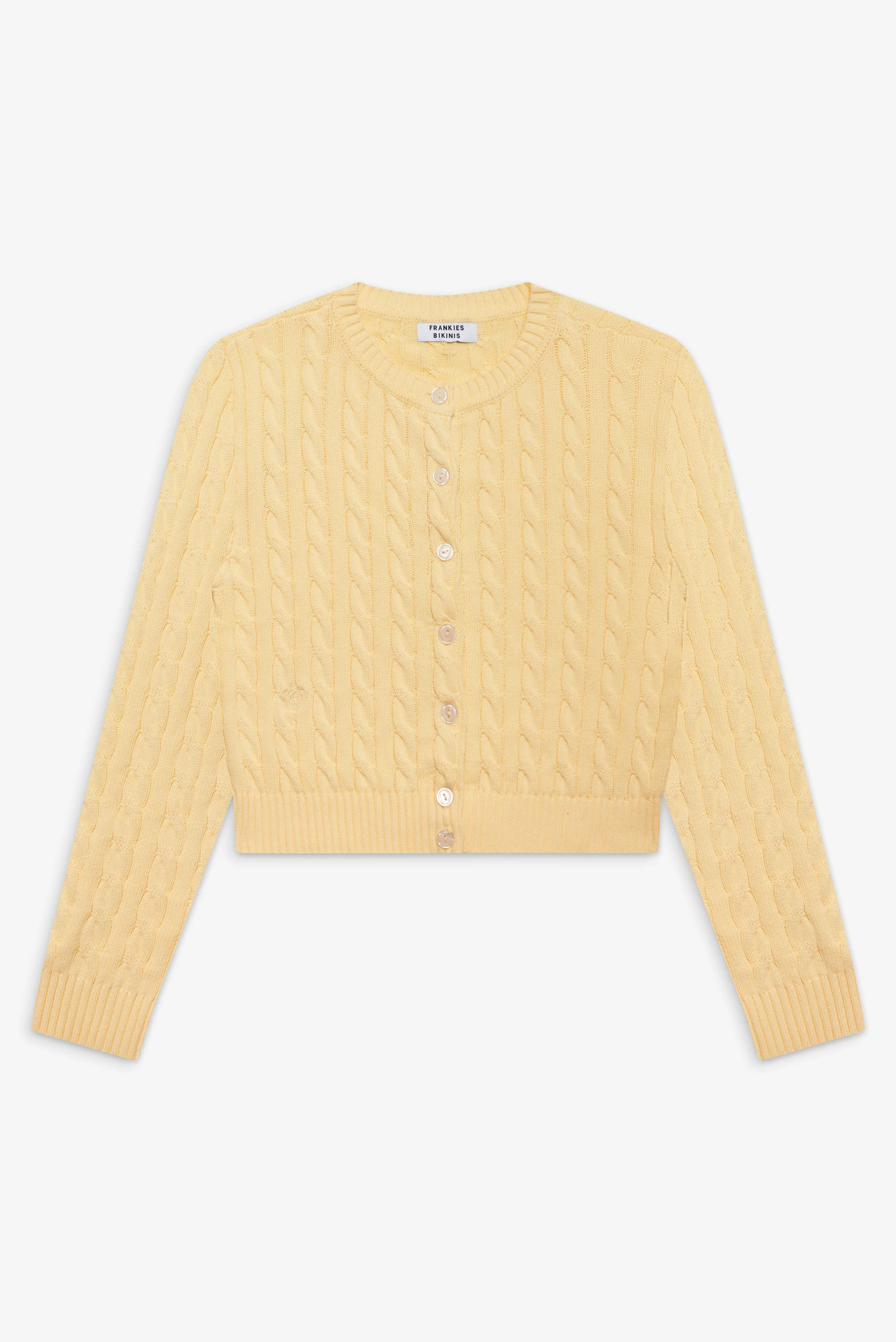 Dudley Cable Knit Cardigan - Vanilla Sugar - Image 3