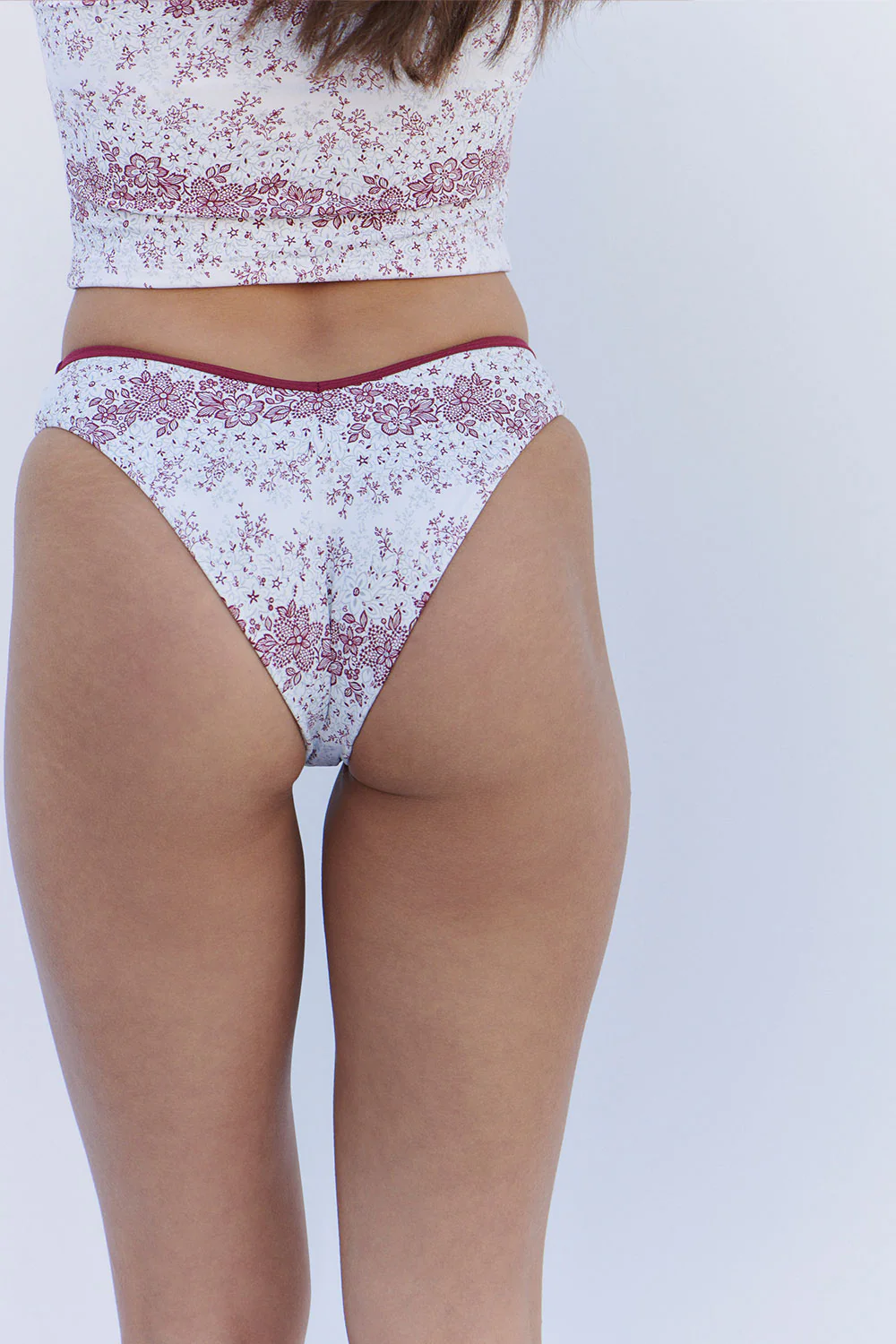 Enzo Floral Cheeky Bikini Bottom - Bisous Lace - Image 3