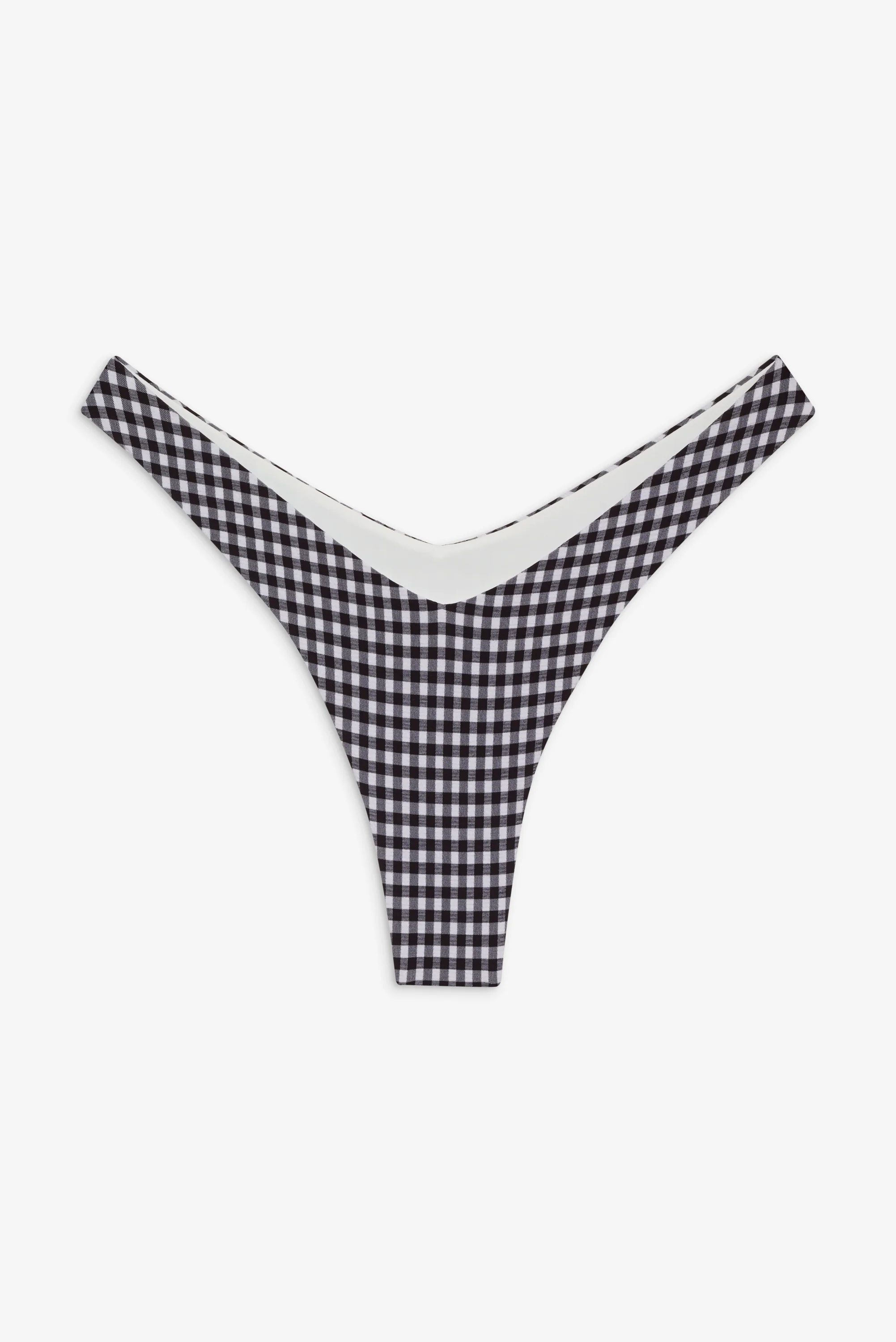 Enzo Gingham Cheeky Bikini Bottom - Blackberry Gingham - Image 3