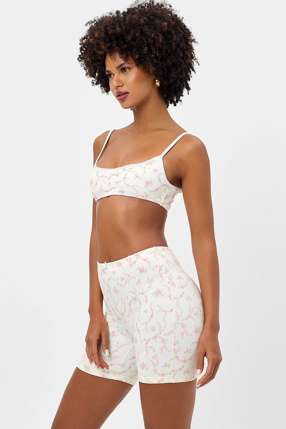 Erin Waffle Biker Short - Day Lily - Image 4