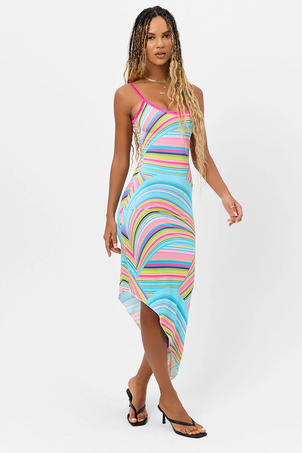 Erma Shine Dress - Rainbow Swirl - Image 4