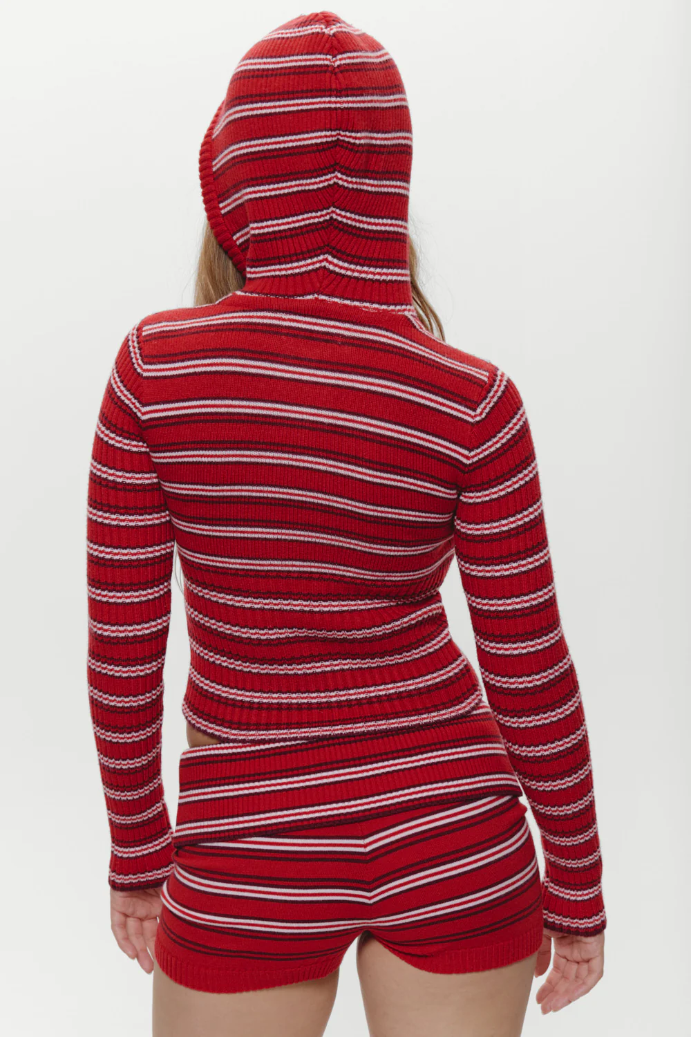 Estelle Knit Booty Shorts - Strawberry Stripe - Image 2