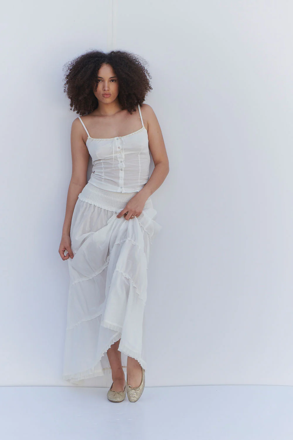 Evangelina Ruffle Maxi Skirt - Sunrose - Image 3